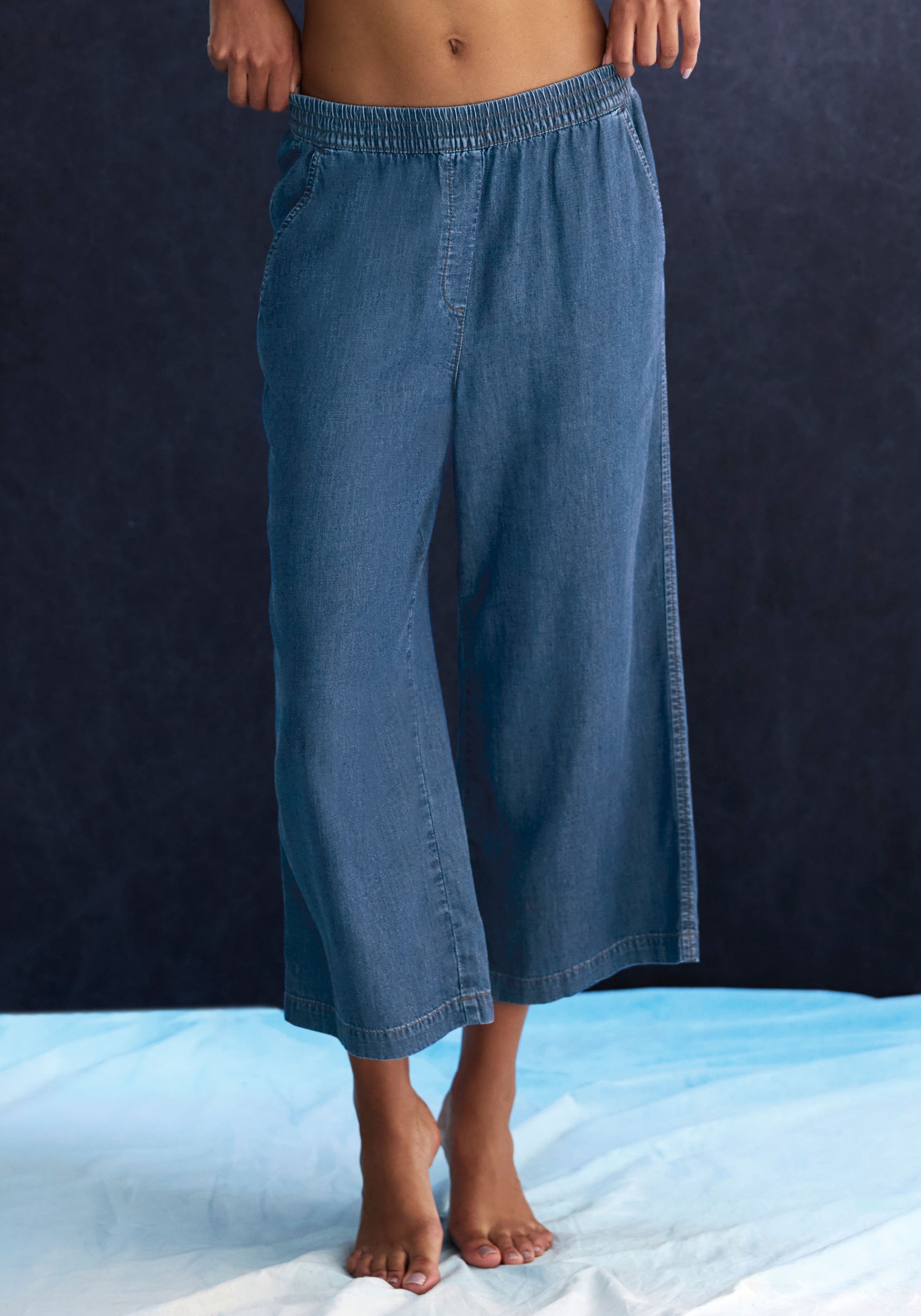 H.I.S Culotte  weit geschnitten, in Denim Optik