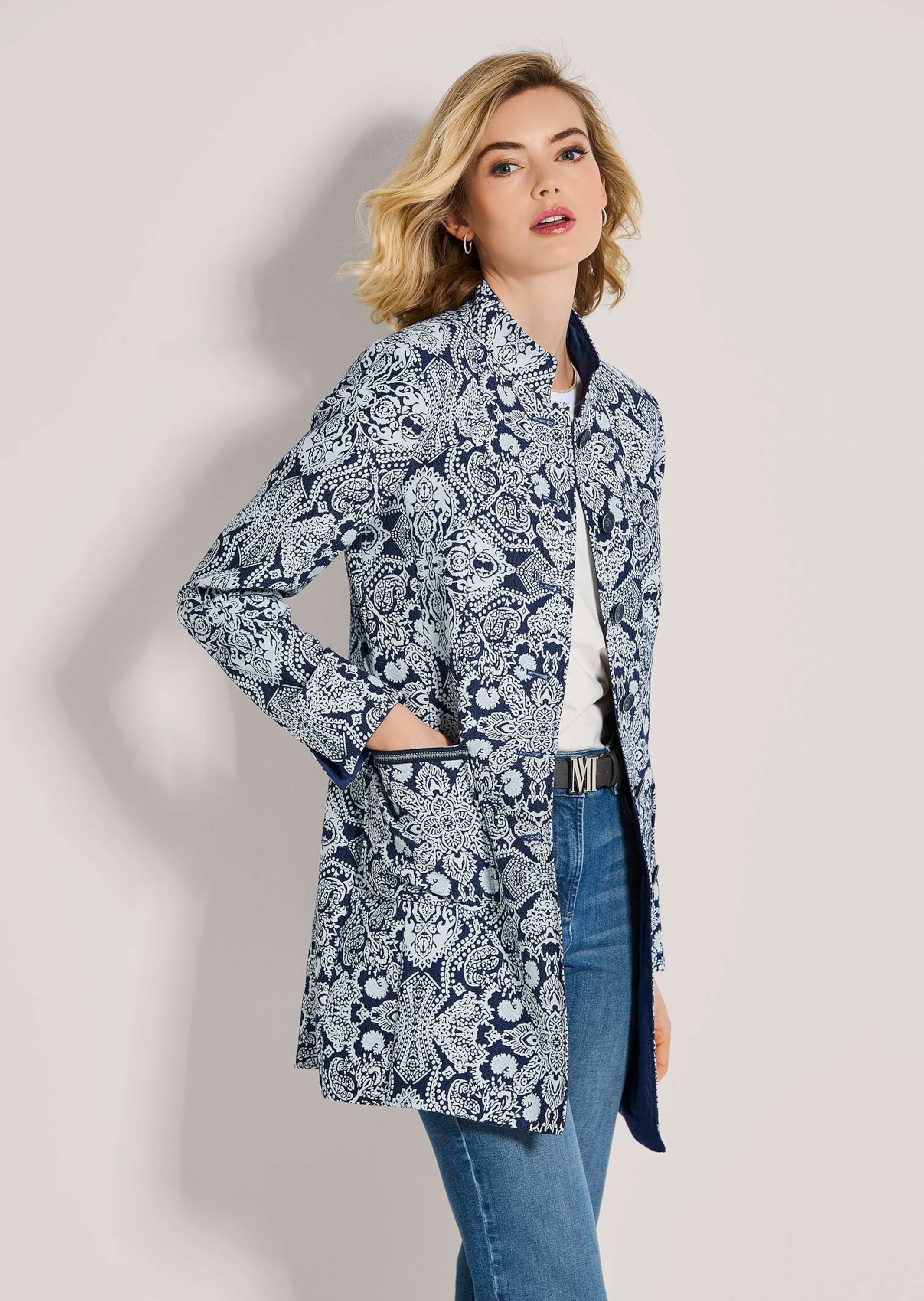 MADELEINE Longblazer »Gehrock Gehrock mit Jacquard-Muster«