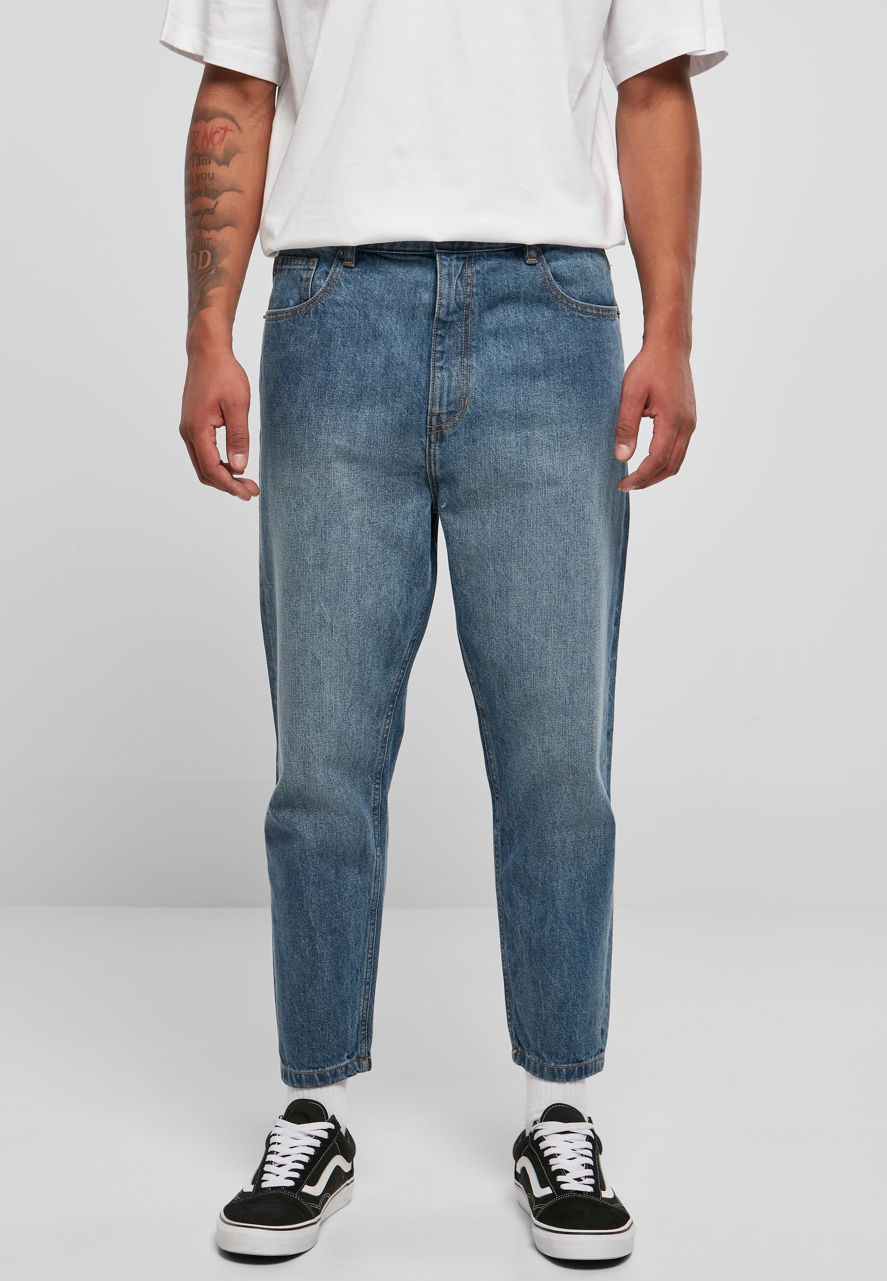 URBAN CLASSICS Bequeme Jeans »Urban Classics Herren Cropped Tapered Jeans«, (1 tlg.)