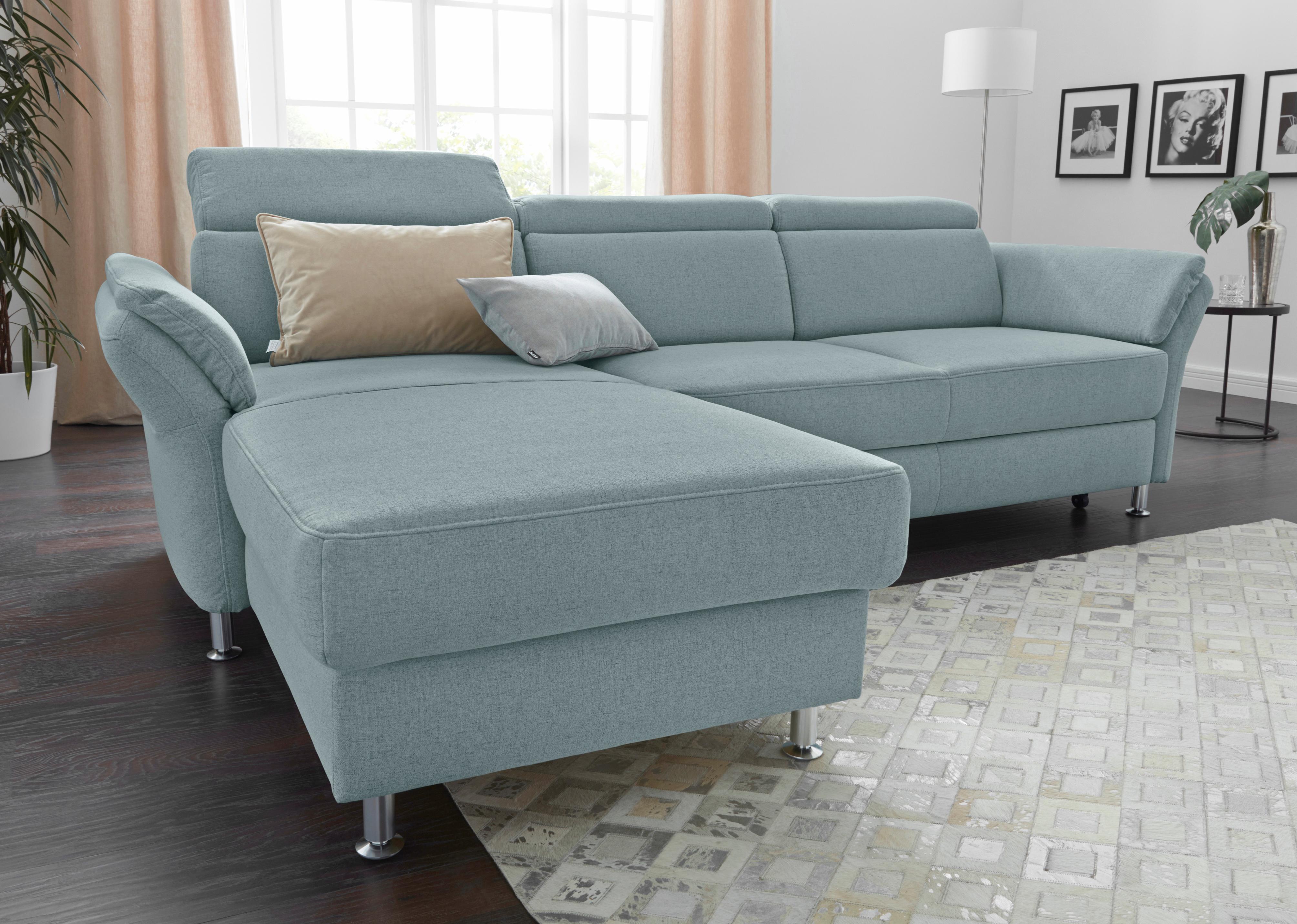 sit&more Ecksofa "Avignon L-Form" Kopfteilverstellung, wahlweise mit Schlaffunktion und Bettkasten