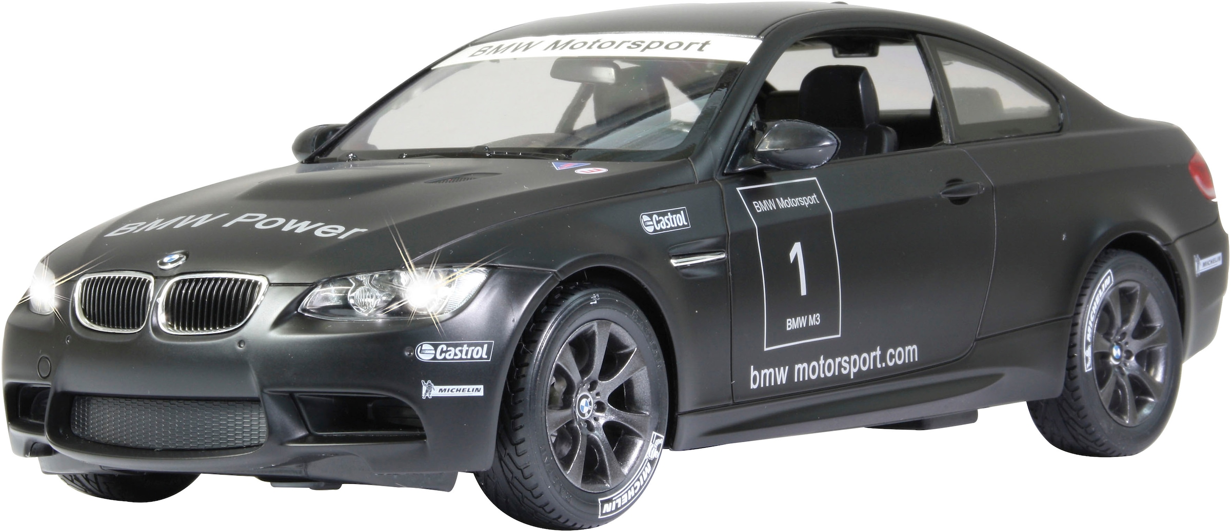 Jamara RC-Auto »Deluxe Cars, BMW M3 Sport, 1:14, schwarz, 2,4GHz«, mit LED-Licht