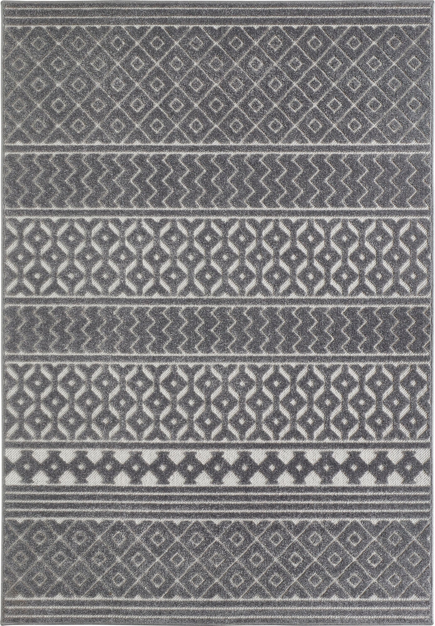 Andiamo Teppich »La Rochelle«, rechteckig, 7 mm Höhe, Boho-Skandinavischer Stil, Hoch-Tief Effekt, modern, Wohnzimmer