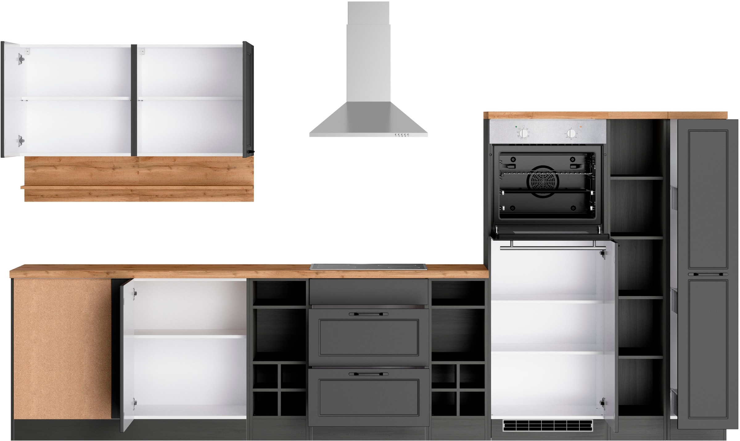 KOCHSTATION Winkelküche "KS-Lana", Stellbreite 240/360 cm, wahlweise mit E- günstig online kaufen