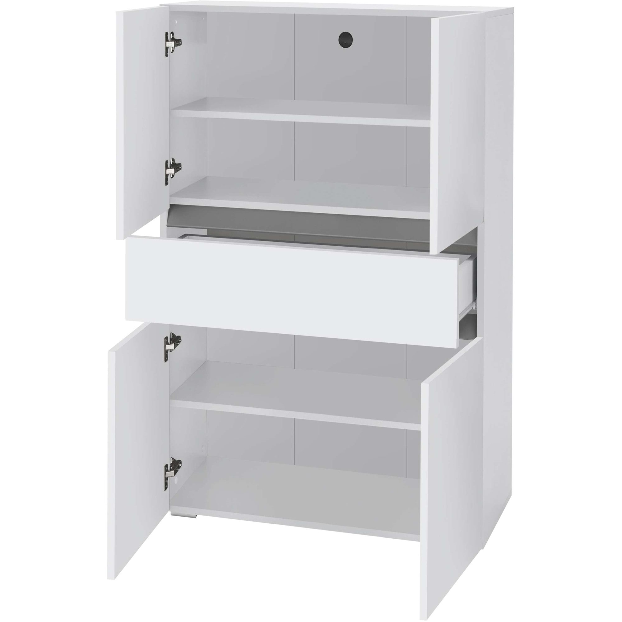 Home affaire Midischrank »Wisla«, mit 4 Türen & 1 Schublade, Breite 76 cm, Höhe 130 cm