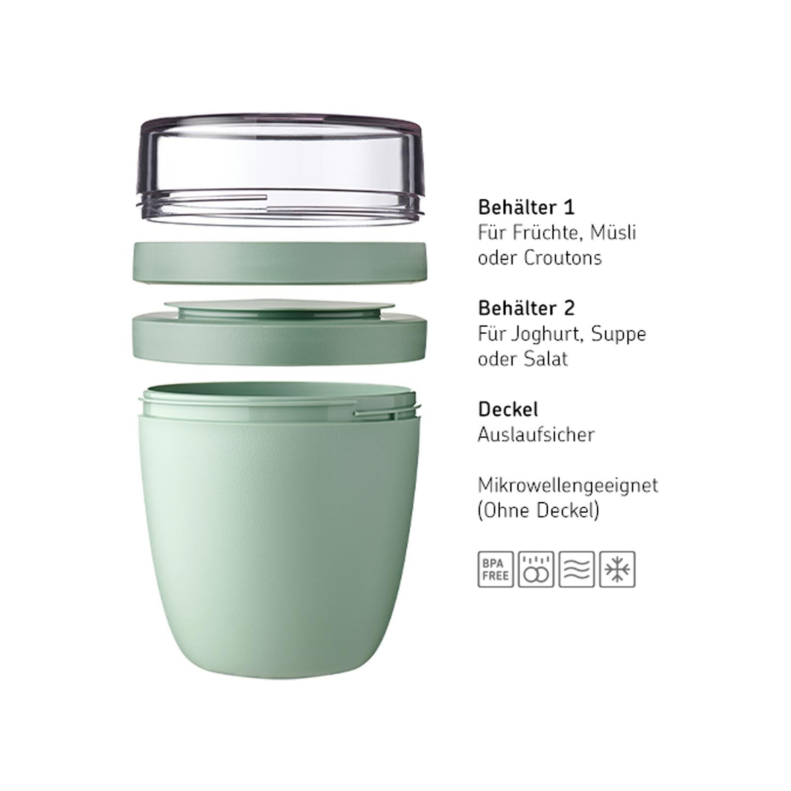 Mepal Lunchbox »Lunchpot Switch Ellipse 500 ml (+ 200 ml)«, (1 tlg.)