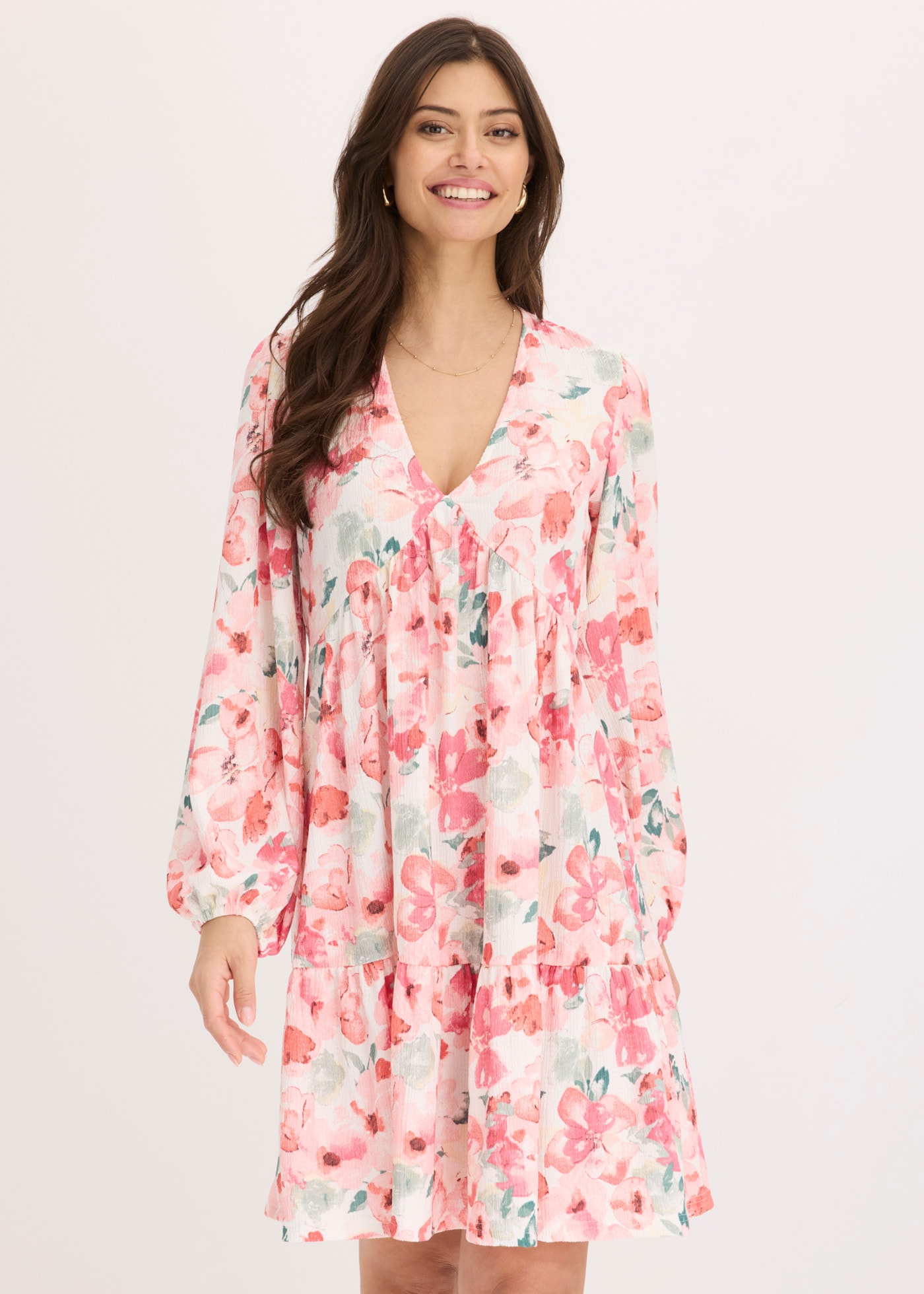 bonprix Tunikakleid aus Polyester und Elasthan, ausgestelltes Rockteil