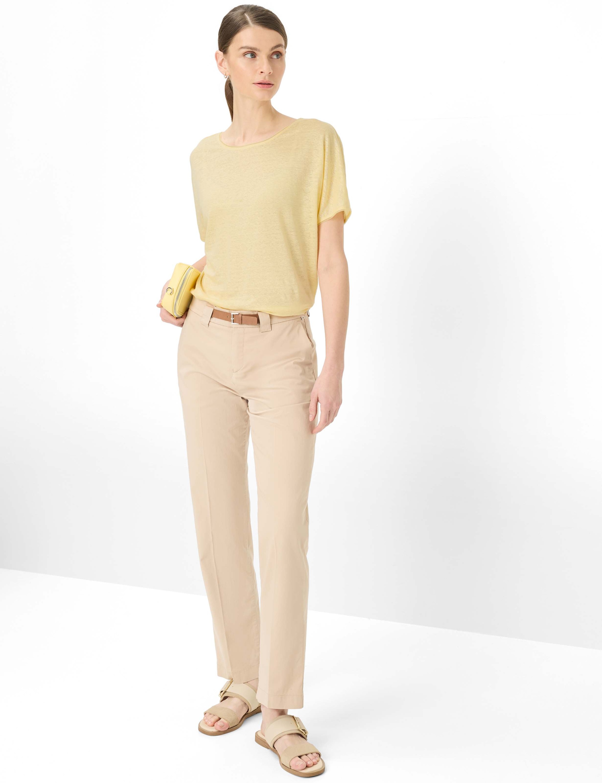 BRAX Madison Women's 5-Pocket Trousers Beige Size 48 2