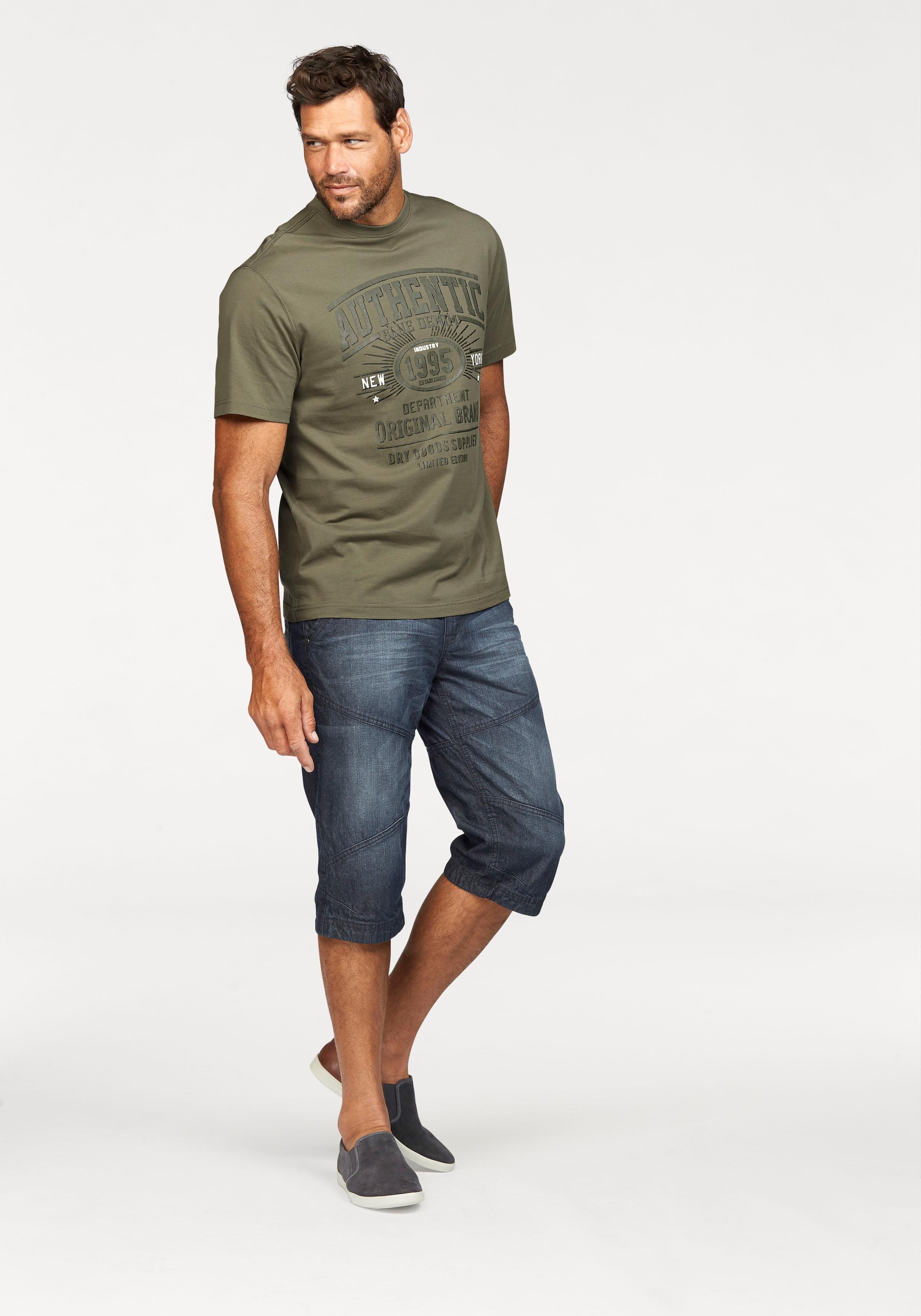 Man's World T-Shirt, Kurzarm, lässige Passform, bedrucktes Design, Rundhals