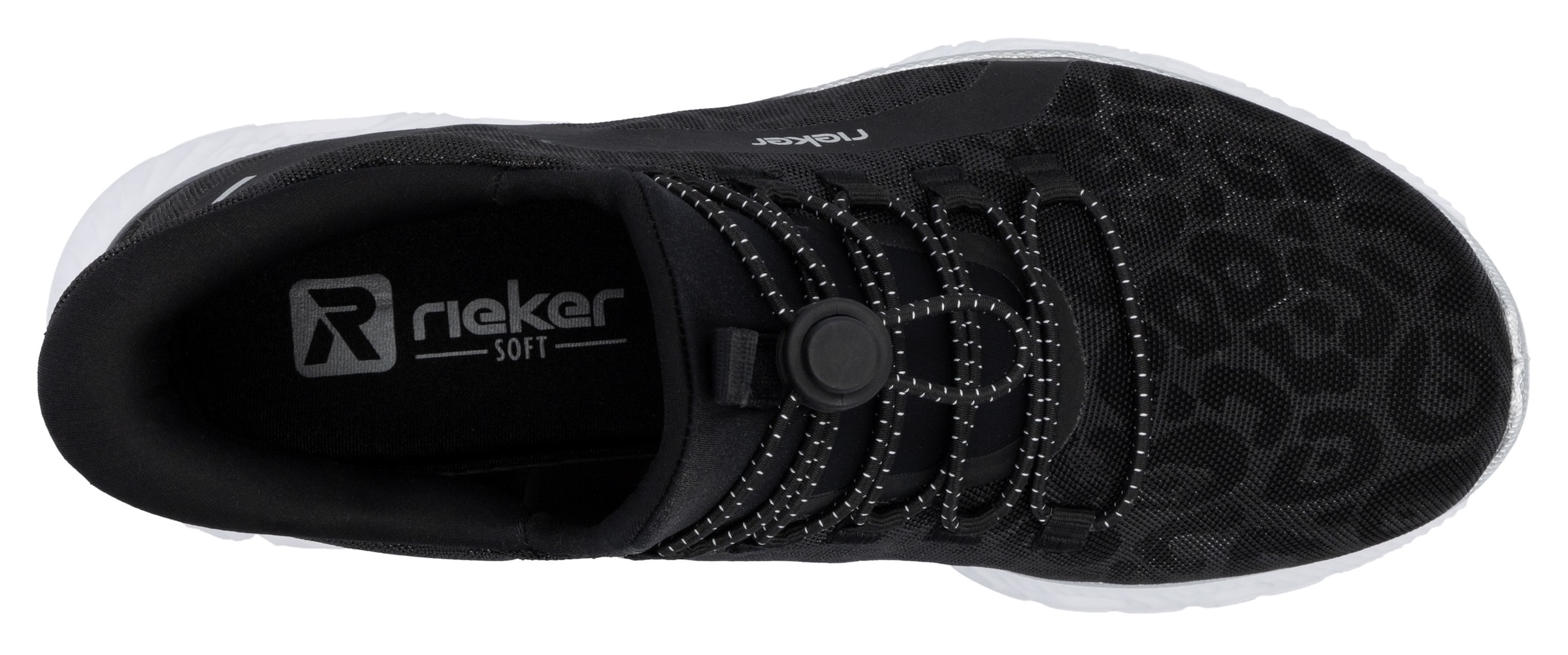 RIEKER Sport Slip-On Sneaker, Freizeitsneaker, Schlupfschuh in Leo-Optik, mit MemoSoft-Innensohle