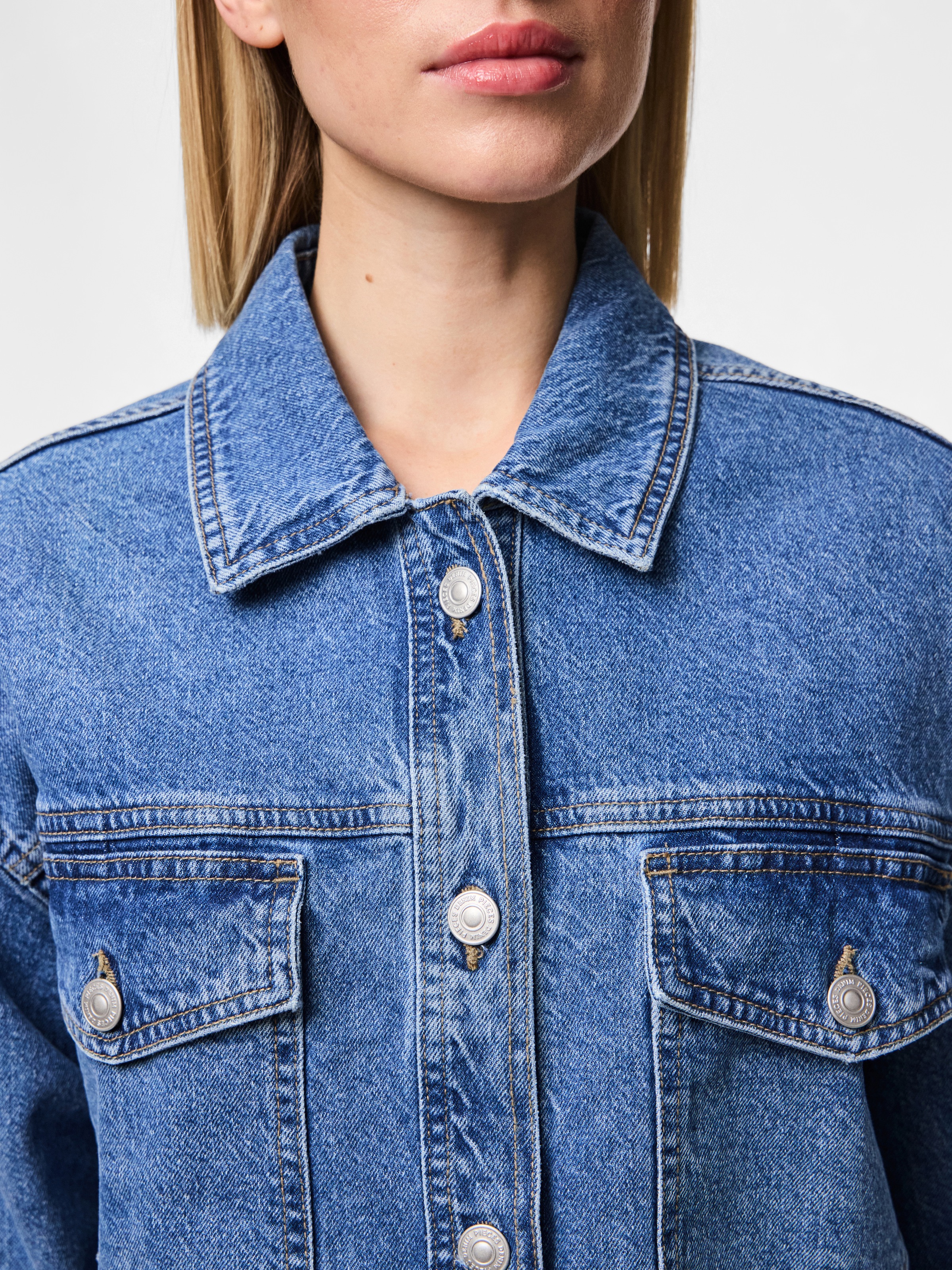 pieces Jeansjacke "PCELMA DENIM JACKET NOOS BC", ohne Kapuze günstig online kaufen