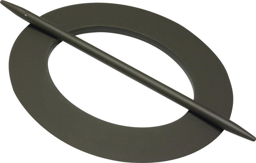 Dekoklammer GARDINIA, braun, Kunststoff, Gardinenbefestigungen, "Dekoring Oval, Kunststoff", zum Drapieren