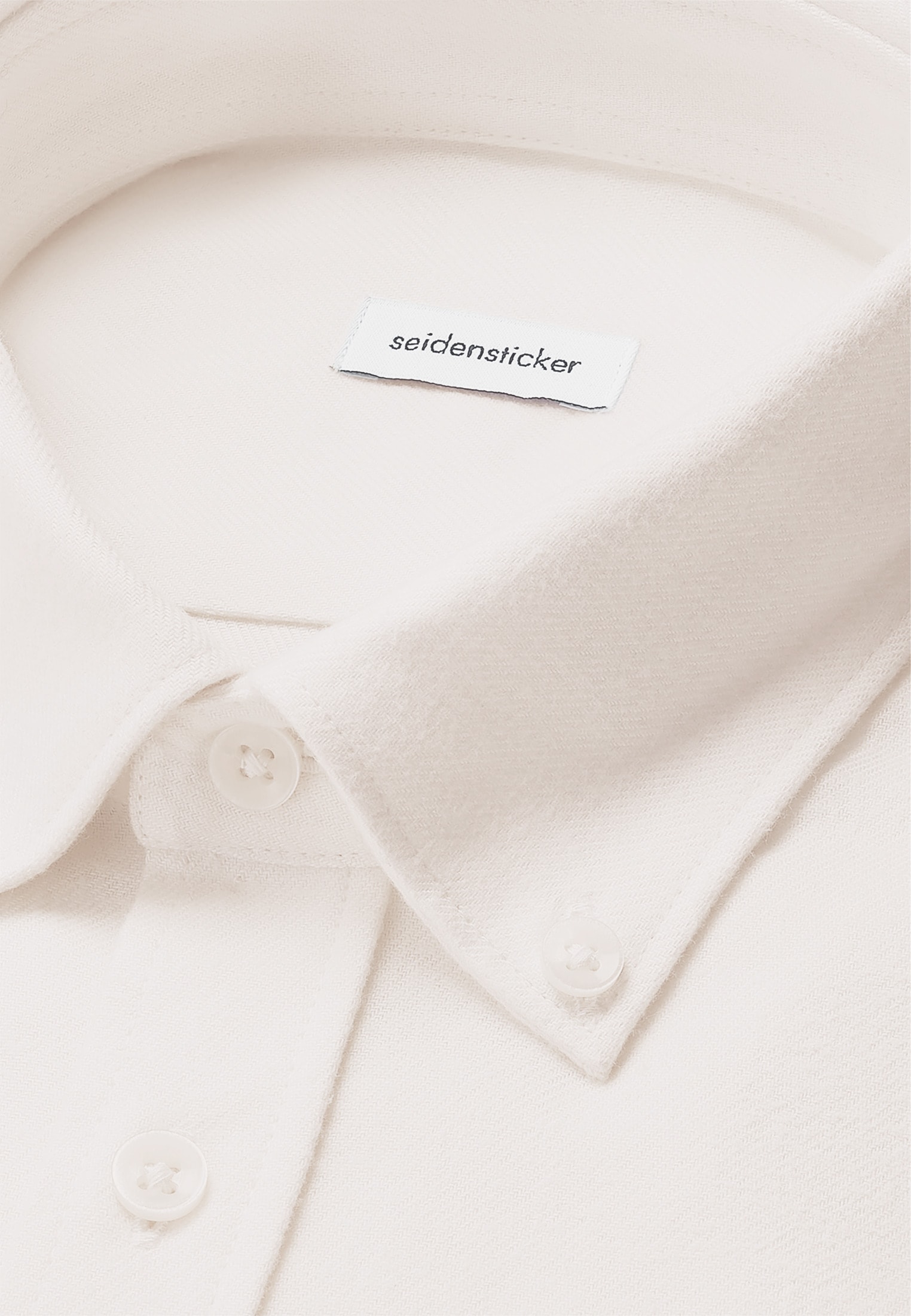 seidensticker Flanellhemd, Regular 1/1 Button-Down-Kragen Uni