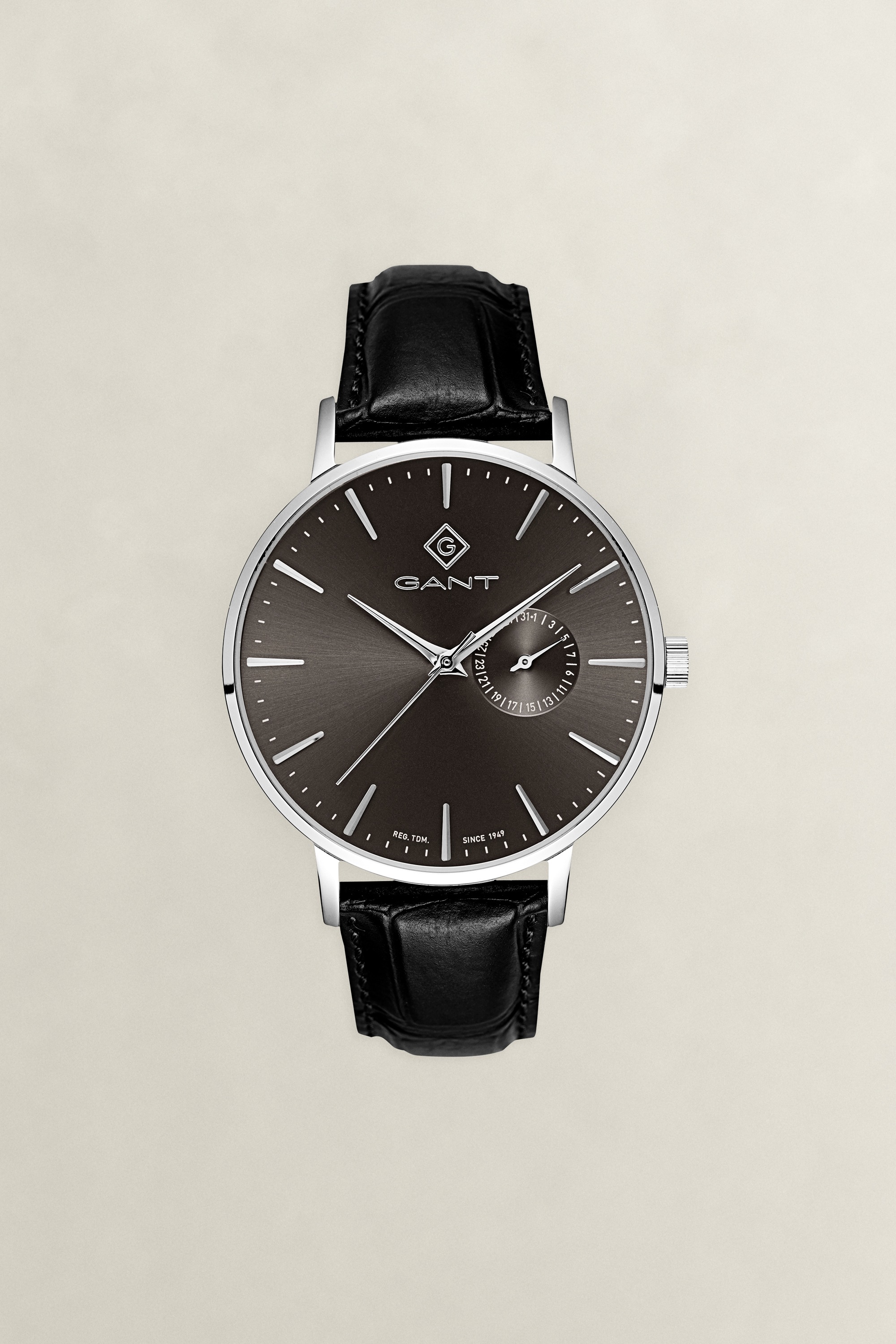 Gant Quarzuhr »Park Hill III« Armbanduhr, Herrenuhr, Lederarmband, analog, Tag
