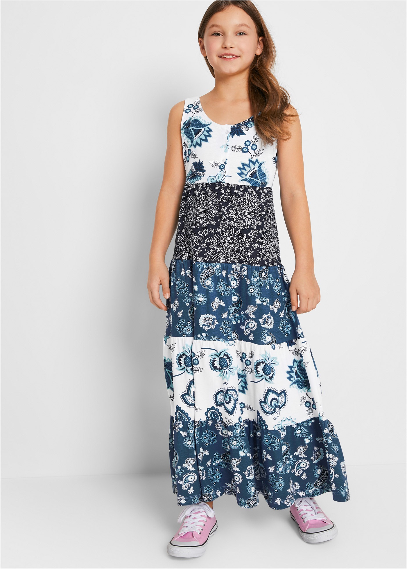 bonprix Jerseykleid 1 tlg. für Frühling und Sommer, Maxi-Kleid, regular fit