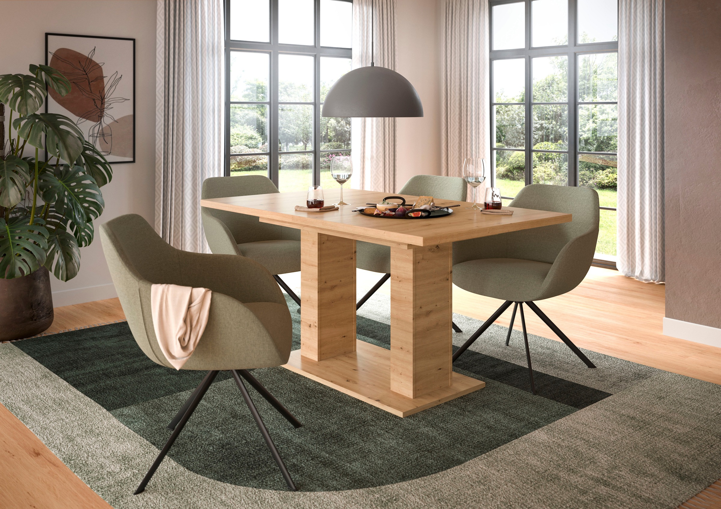 INOSIGN Esstisch "Motus, ausziehbar 150 -190 cm, inklusive 40 cm Einlegepla günstig online kaufen