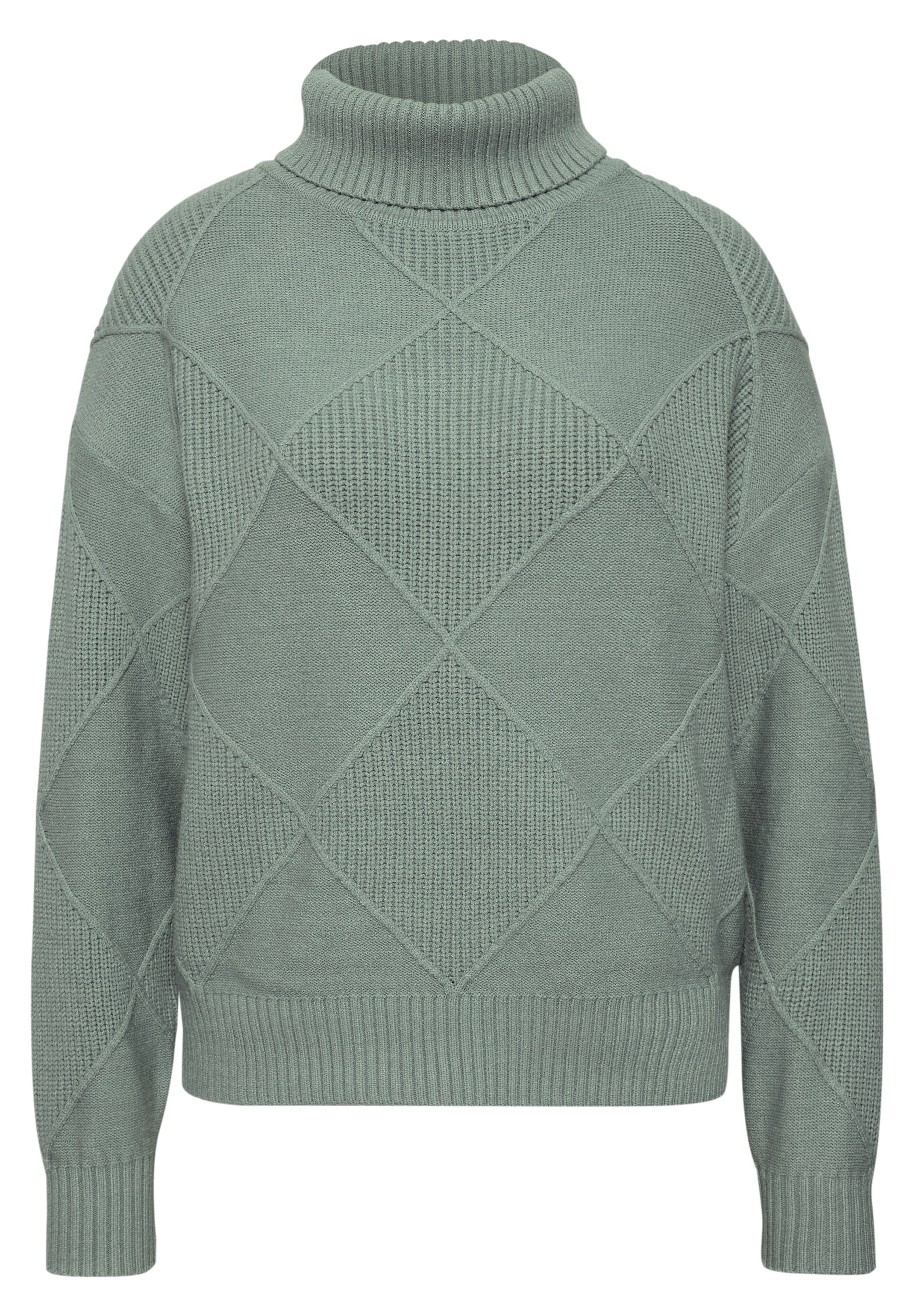 STREET ONE Rollkragenpullover Viskosemix, Strukturmuster