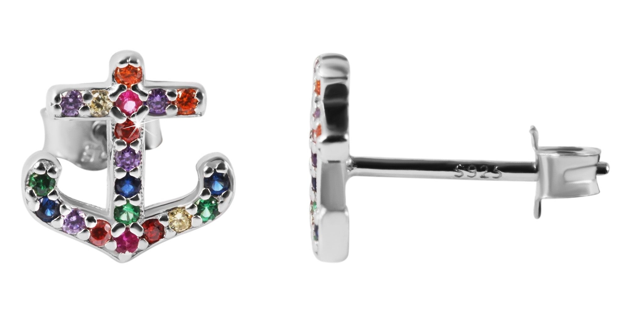 Adelia´s Paar Ohrhänger "Ohrringe – Ohrstecker aus 925 Silber mit Zirkonia" Ein kleines Geschenk mit großer Wirkung