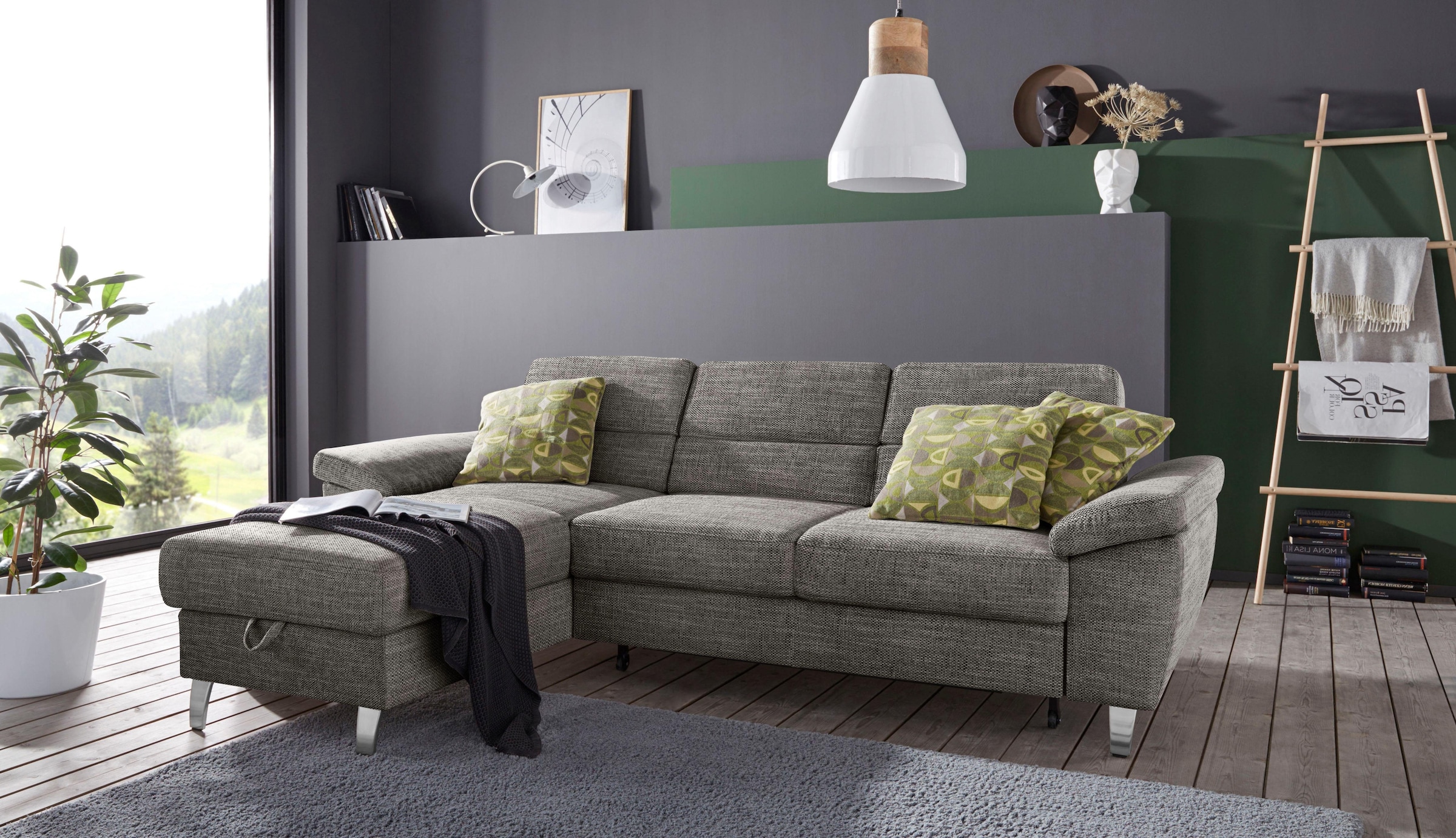 sit&more Ecksofa "Sorano L-Form", wahlweise mit Bettfunktion und Bettkasten günstig online kaufen