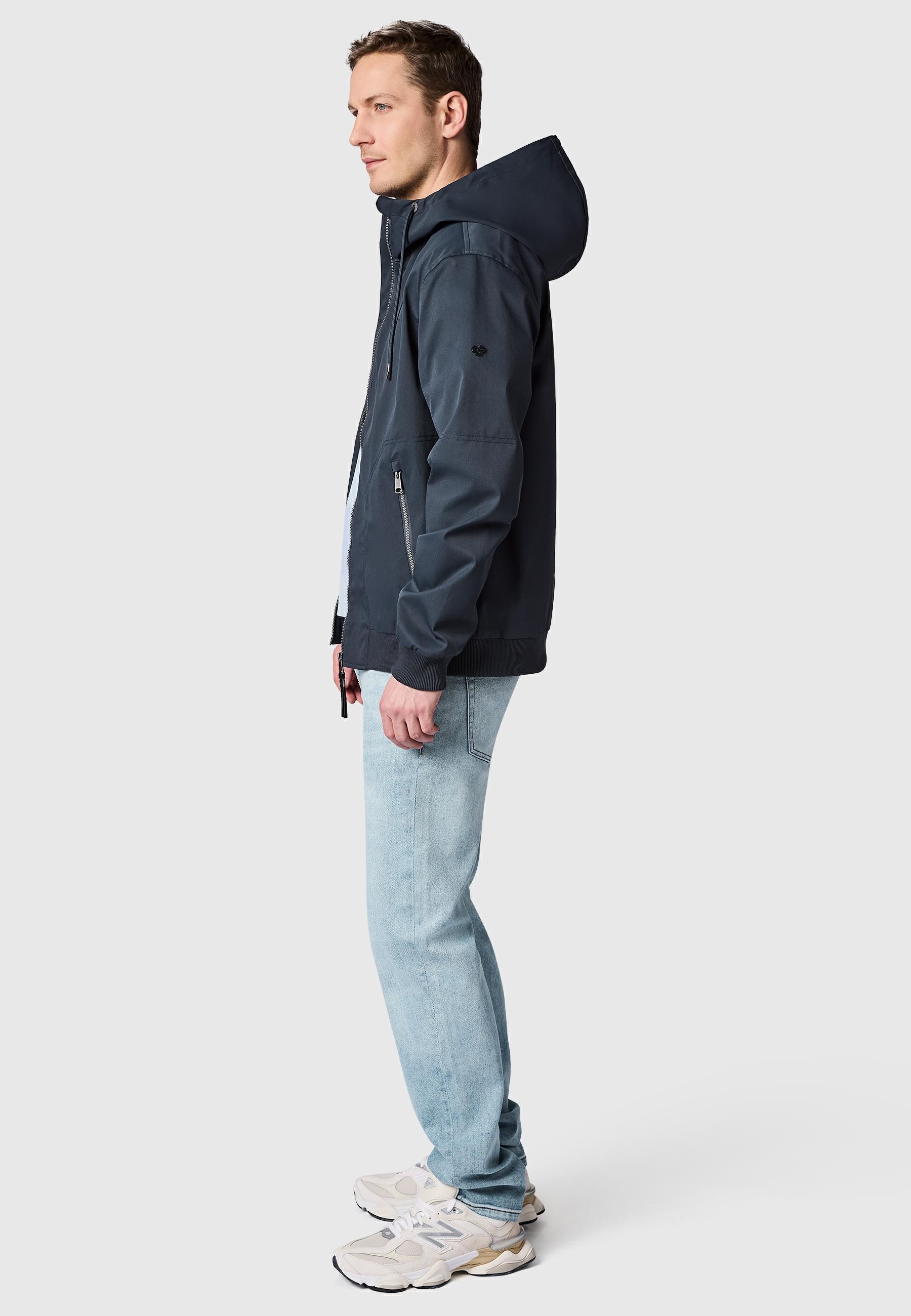 Ragwear Outdoorjacke »Stewie Twill YOUMODO« mit Kapuze stylische Herren Übergangsjacke mit großer Kapuze