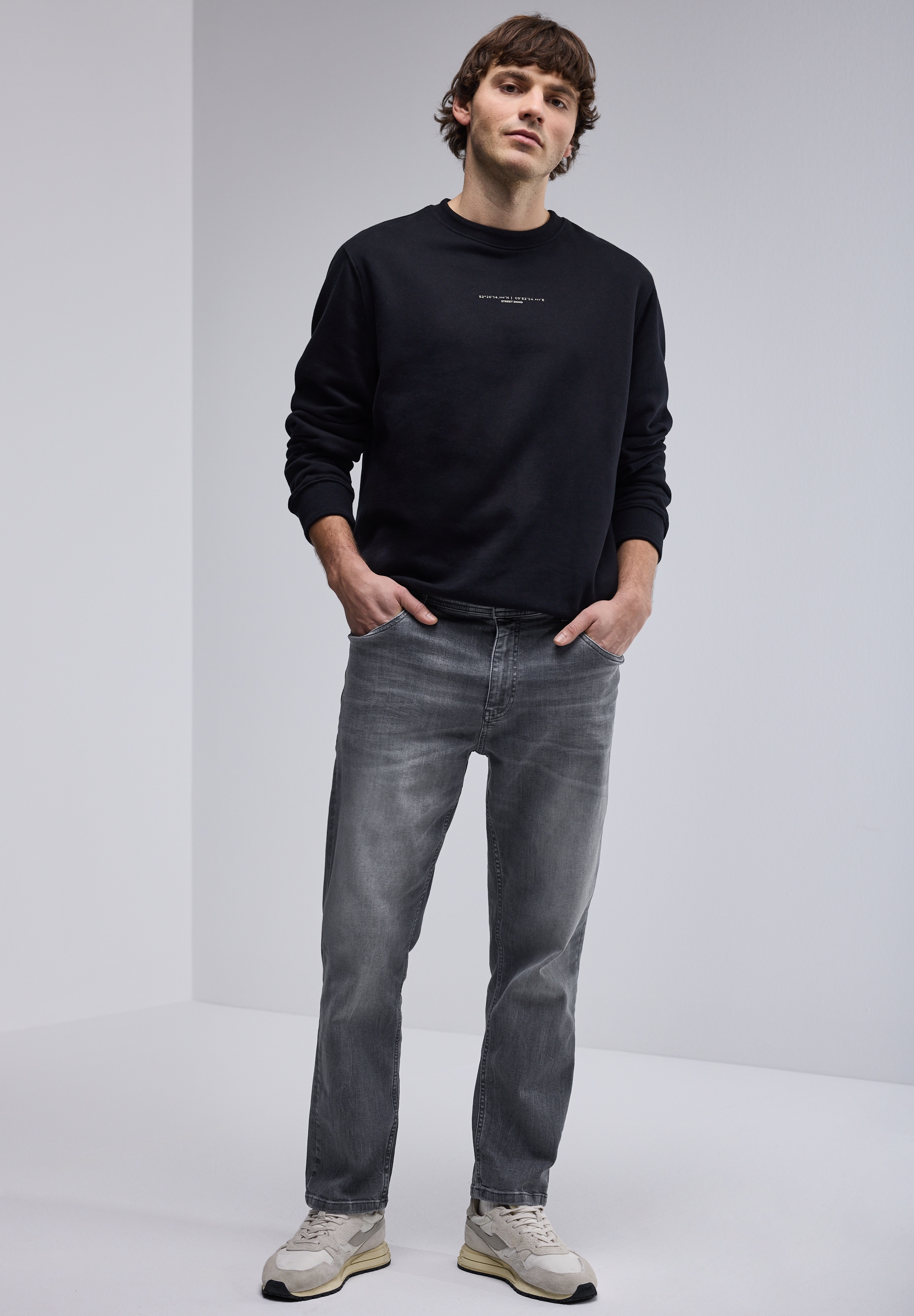 STREET ONE MEN Regular-fit-Jeans iš Baumwolle su Stre...
