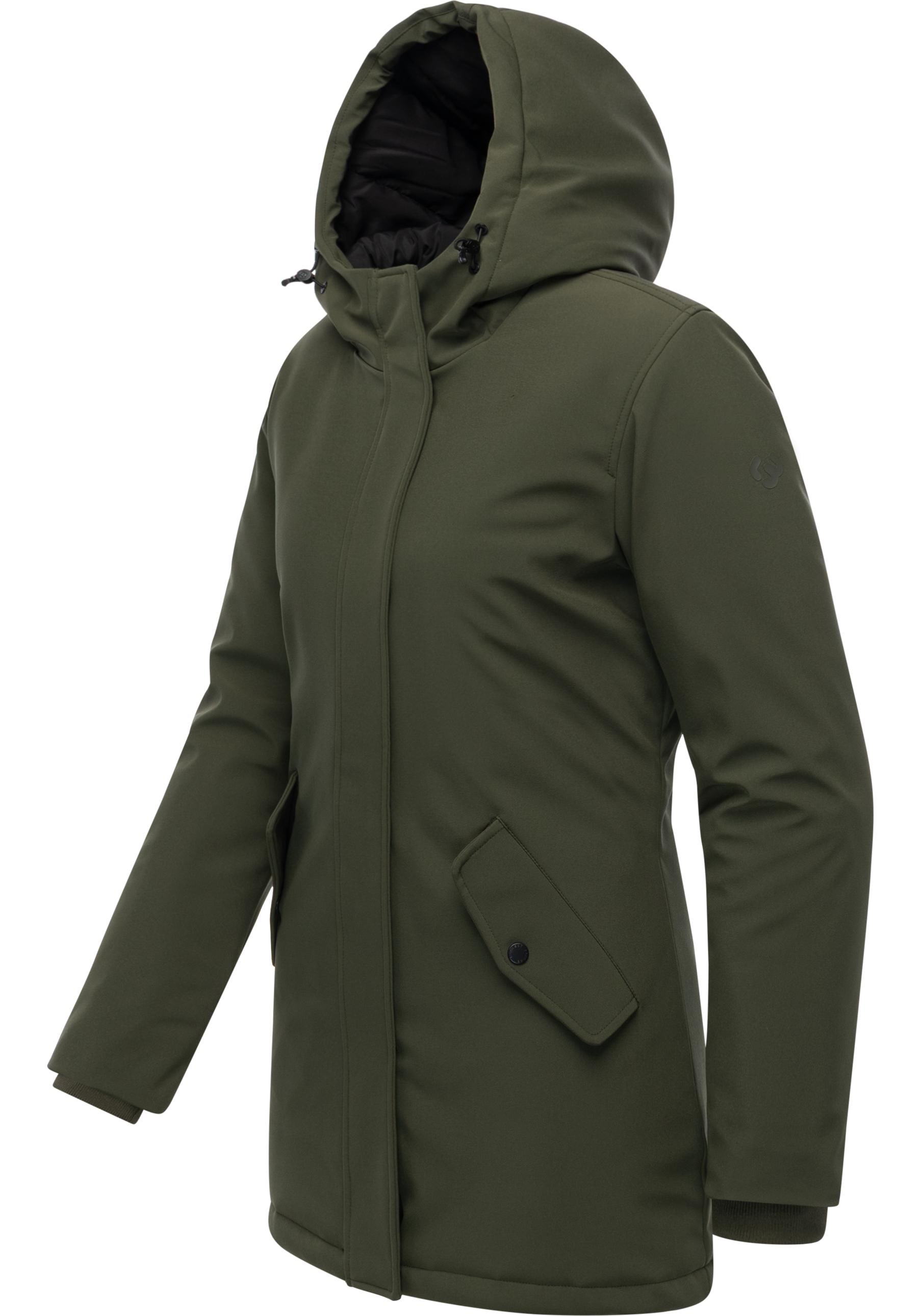 Ragwear Softshellmantel »Navanuti« Wasserdichter Übergangsmantel mit Kapuze