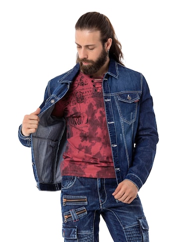 Cipo & Baxx Cipo & Baxx Jeansjacke su aufgesetzten...