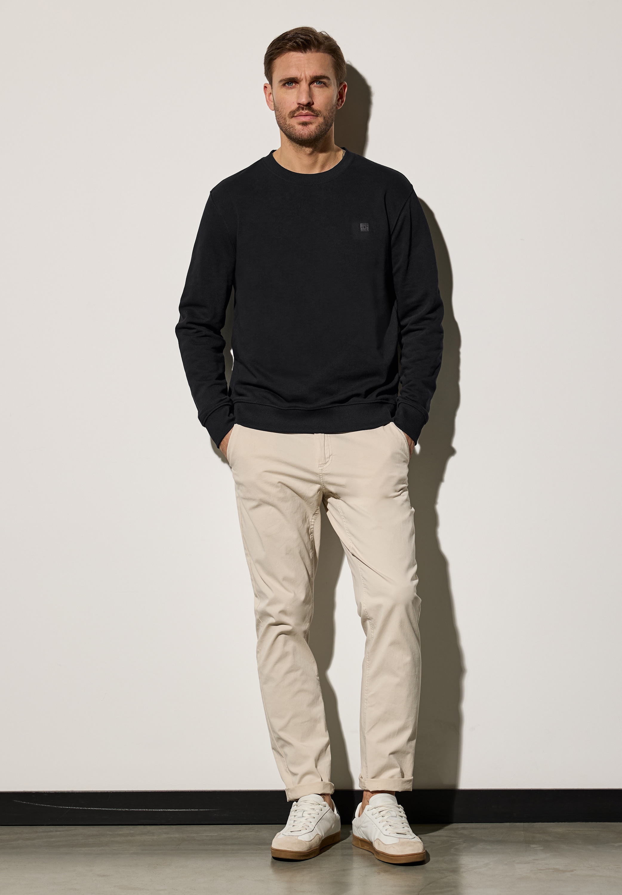 STREET ONE MEN Sweatshirt, im soften Baumwoll-Mix