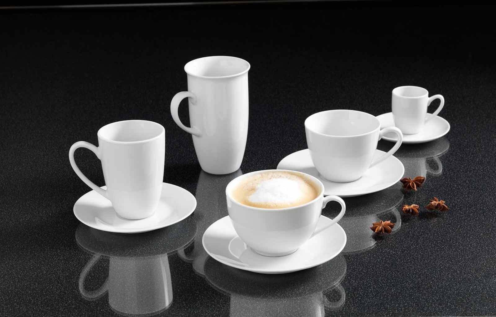 Untertasse RITZENHOFF & BREKER "Cappuccinountertassen Bianco ø 16.0 cm 4er Set weiß", weiß, L:16cm, Speiseteller 2