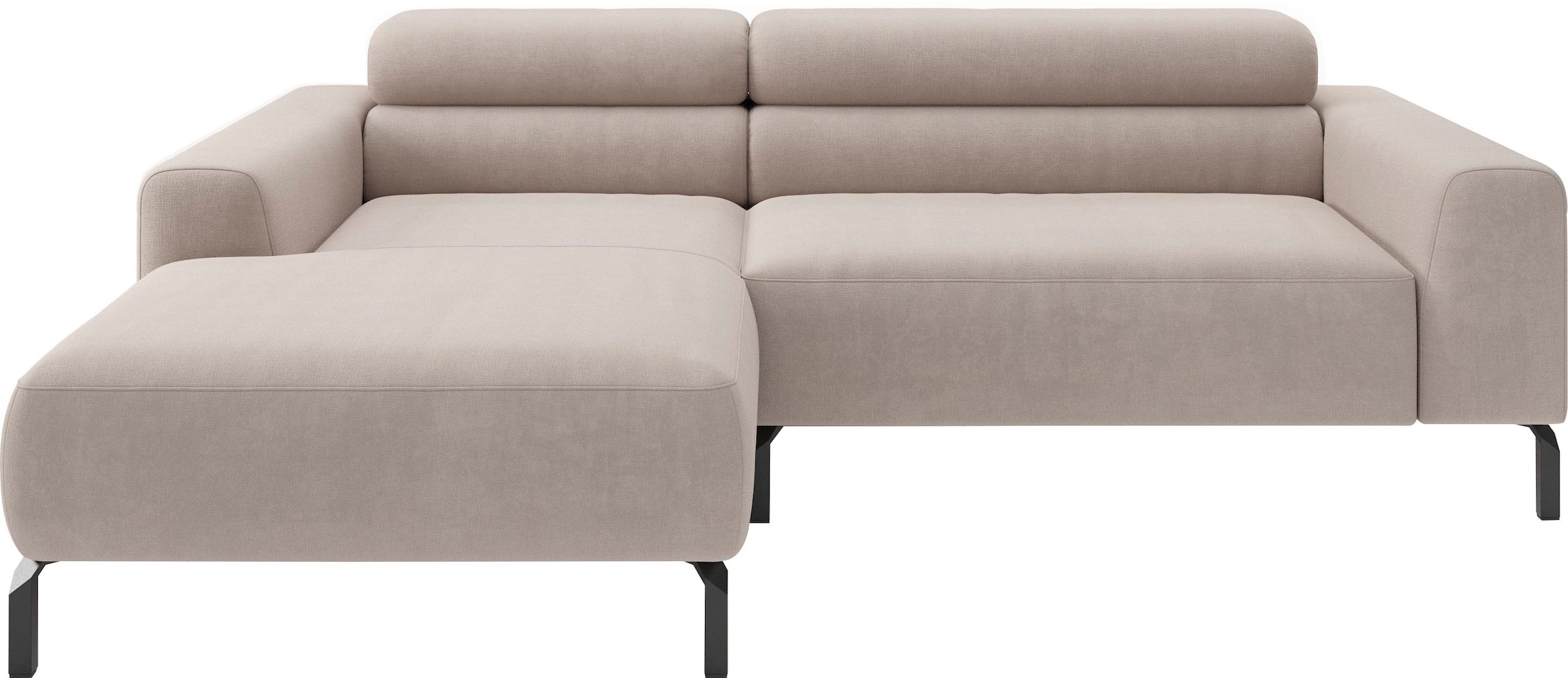 Home affaire Ecksofa "Ecksofa, L-Form, incl. Kopfteilverstellung, Breite 223 cm" wahlweise elektrische Sitztiefenverstellung