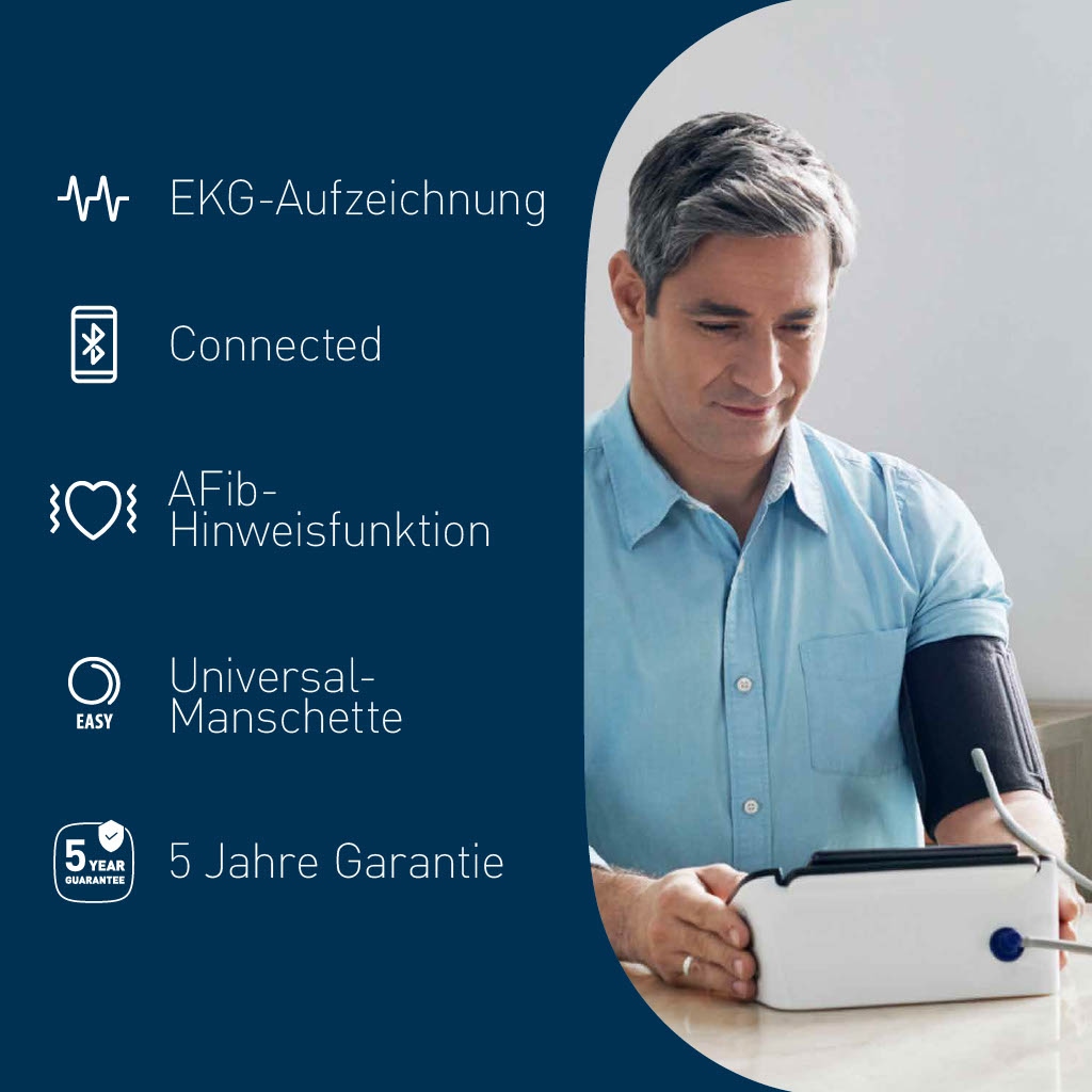 Omron Blutdruckmessgerät »Complete smartes Blutdruck- & EKG-Messgerät«, JETZT mit 1 Jahr OMRON connect Premium Abonnement GRATIS
