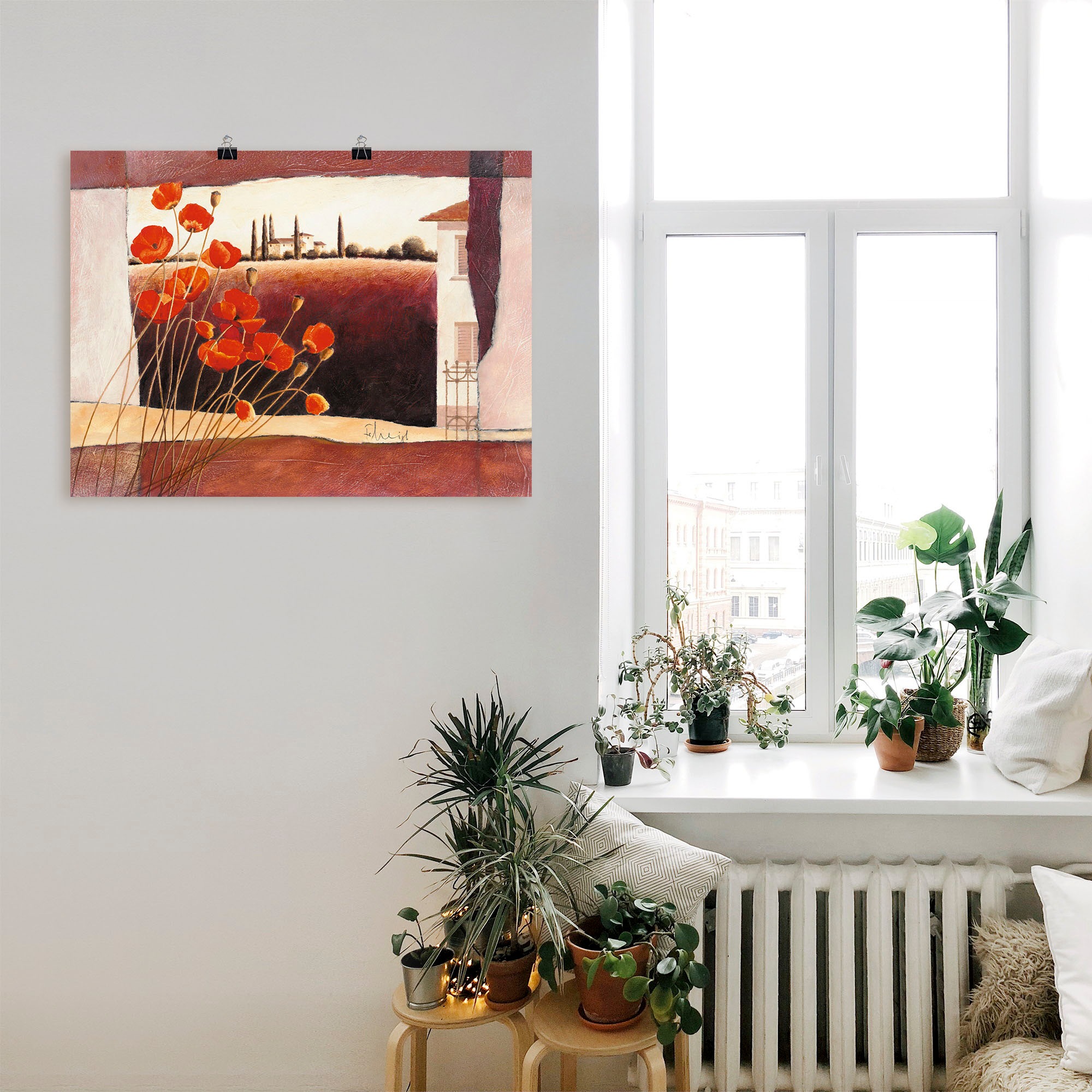 Artland Wandbild "Stillleben mit Sonnenblumen", Blumen, (1 St.), als Leinwa günstig online kaufen