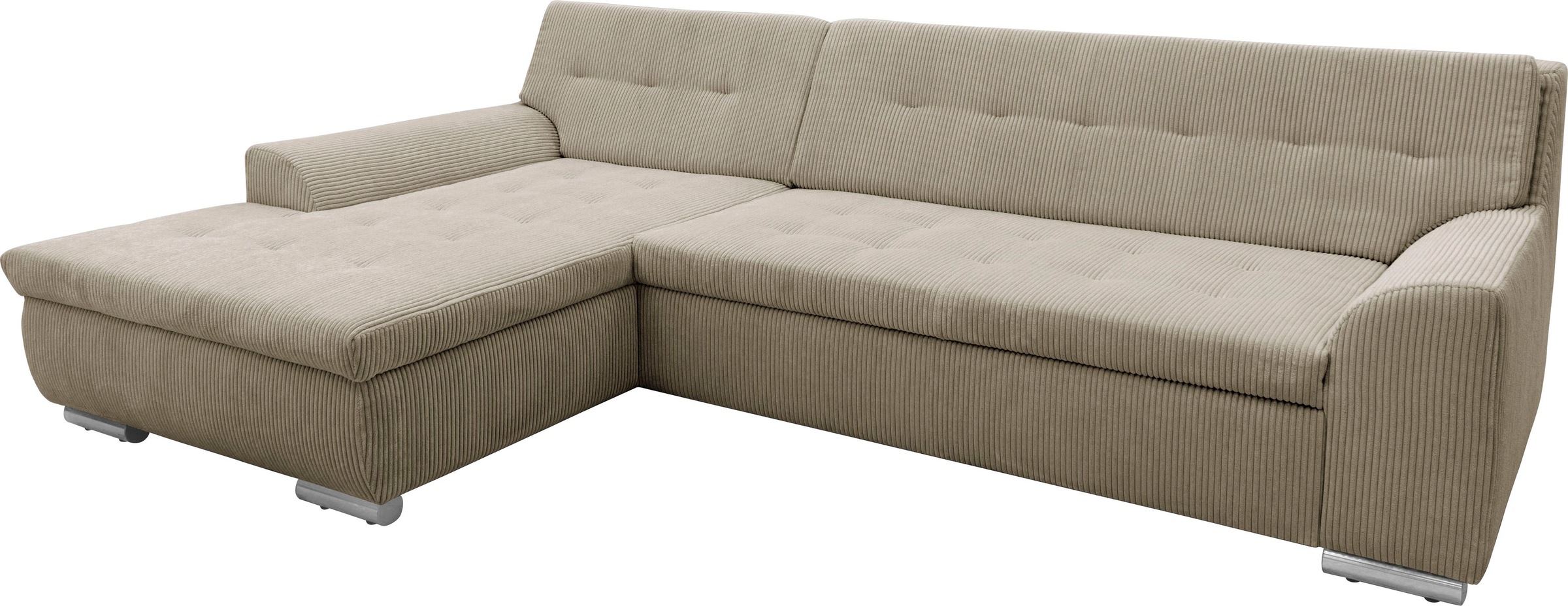 DOMO collection Ecksofa "Treviso viele Bezüge, auch in Cord, L-Form, B/T/H: günstig online kaufen
