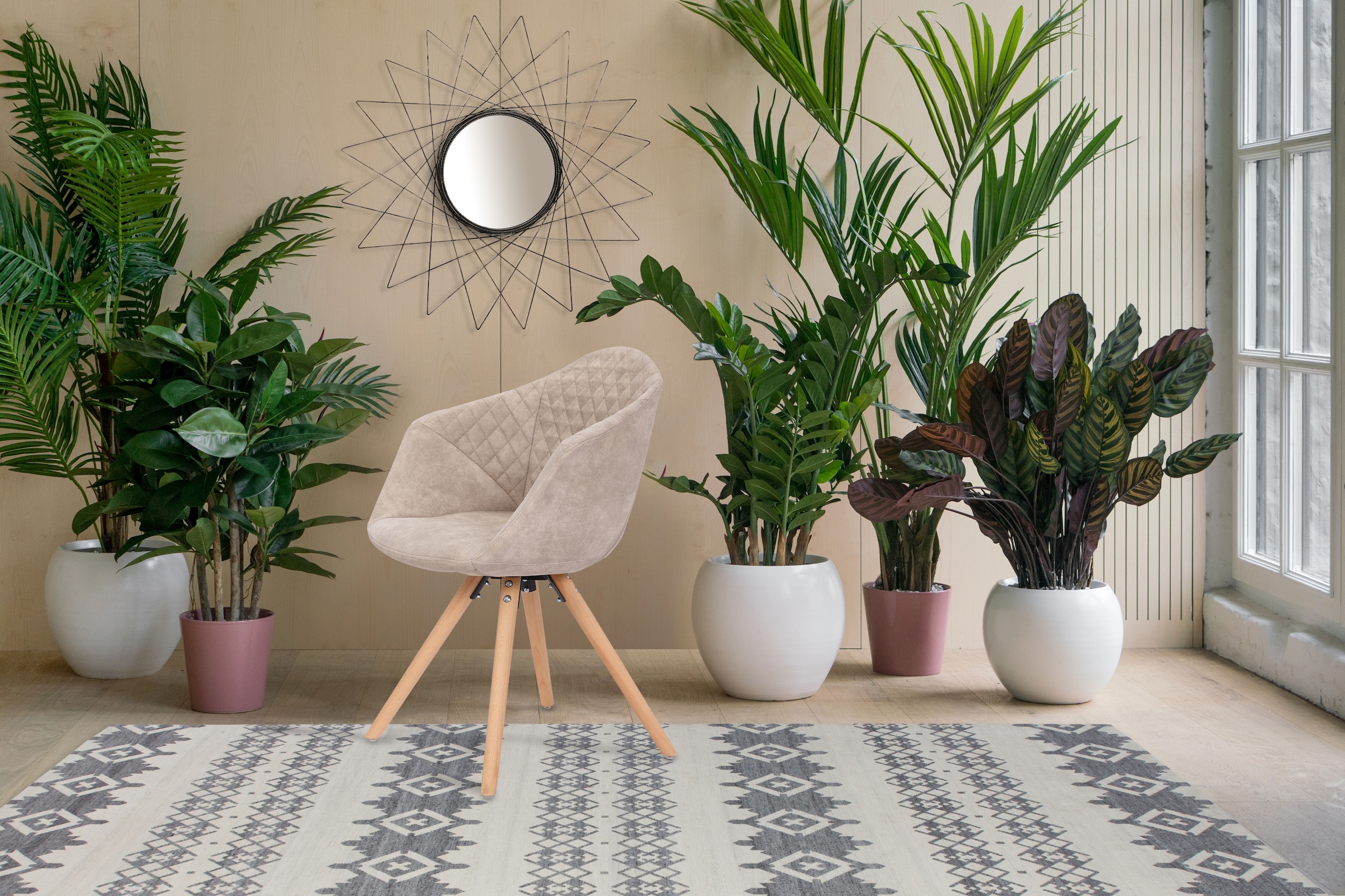 Kayoom Polsterstuhl "Stuhl Chadwick 110 2er-Set, stilvolles Design, in Natu günstig online kaufen