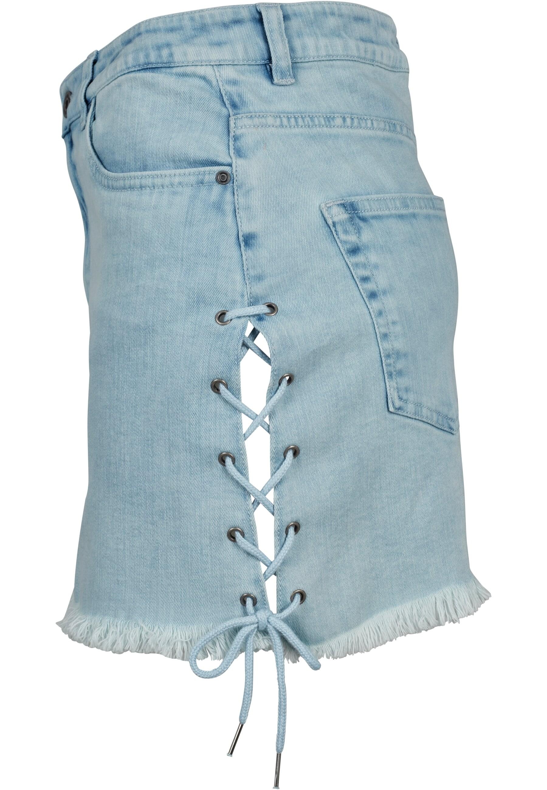 URBAN CLASSICS Jerseyrock »Urban Classics Damen Ladies Denim Lace Up Skirt«, (1 tlg.)