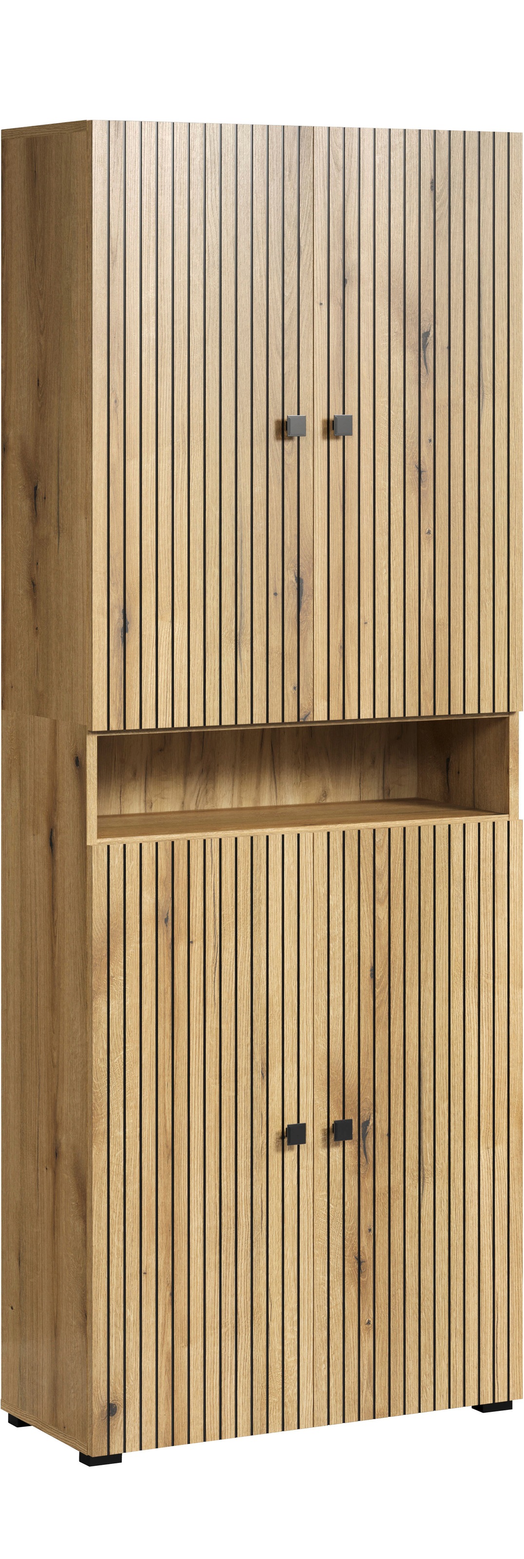 welltime Hochschrank »Amrum« 1 Stk. tlg. Badezimmerschrank mit und ohne Schublade - (B/T/H) 40-70/31/186 cm
