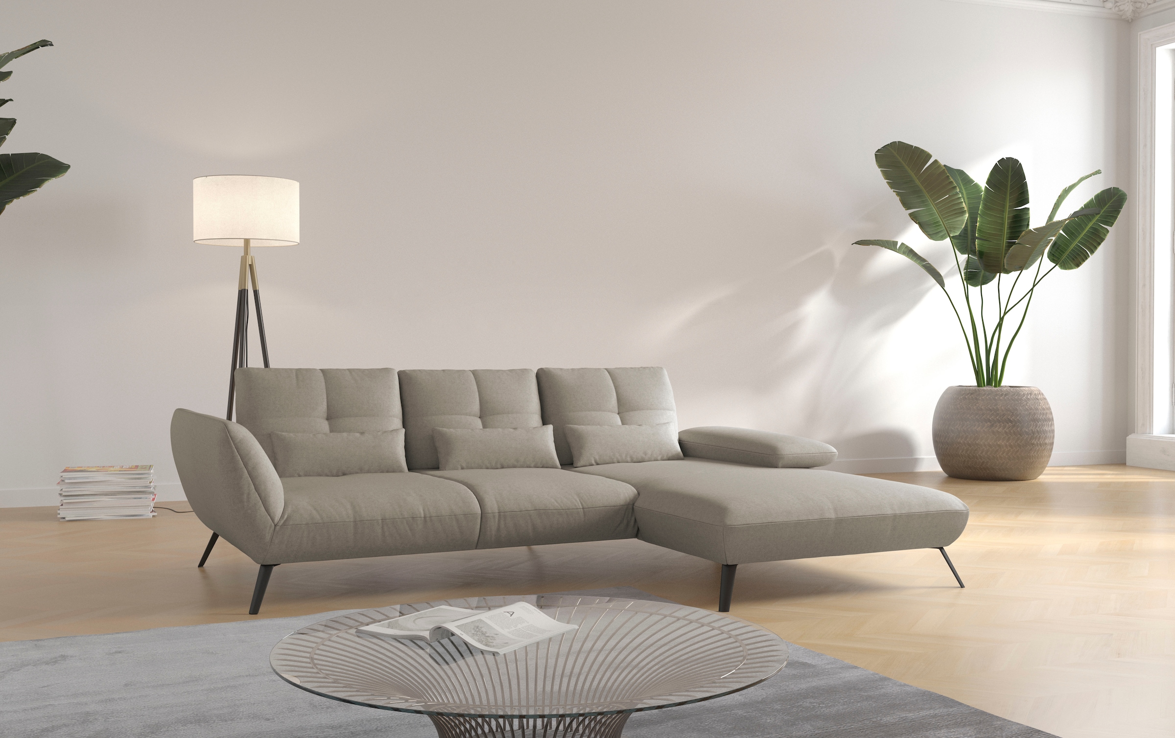OTTO home Ecksofa "Mikado L-Form" inkl. Sitztiefenverstellung und Armteilve günstig online kaufen