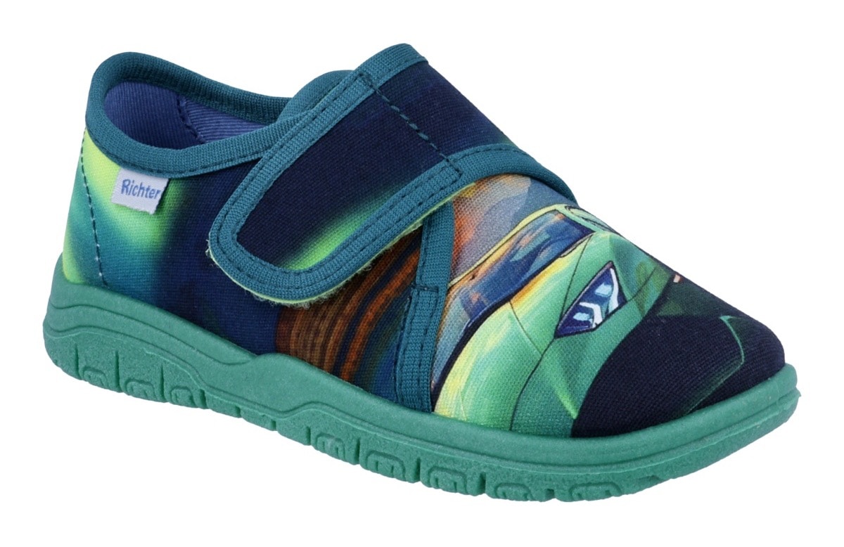 Richter Hausschuh "Mailo" Klettschuh, Kindergartenschuh mit Größenschablone zum Download