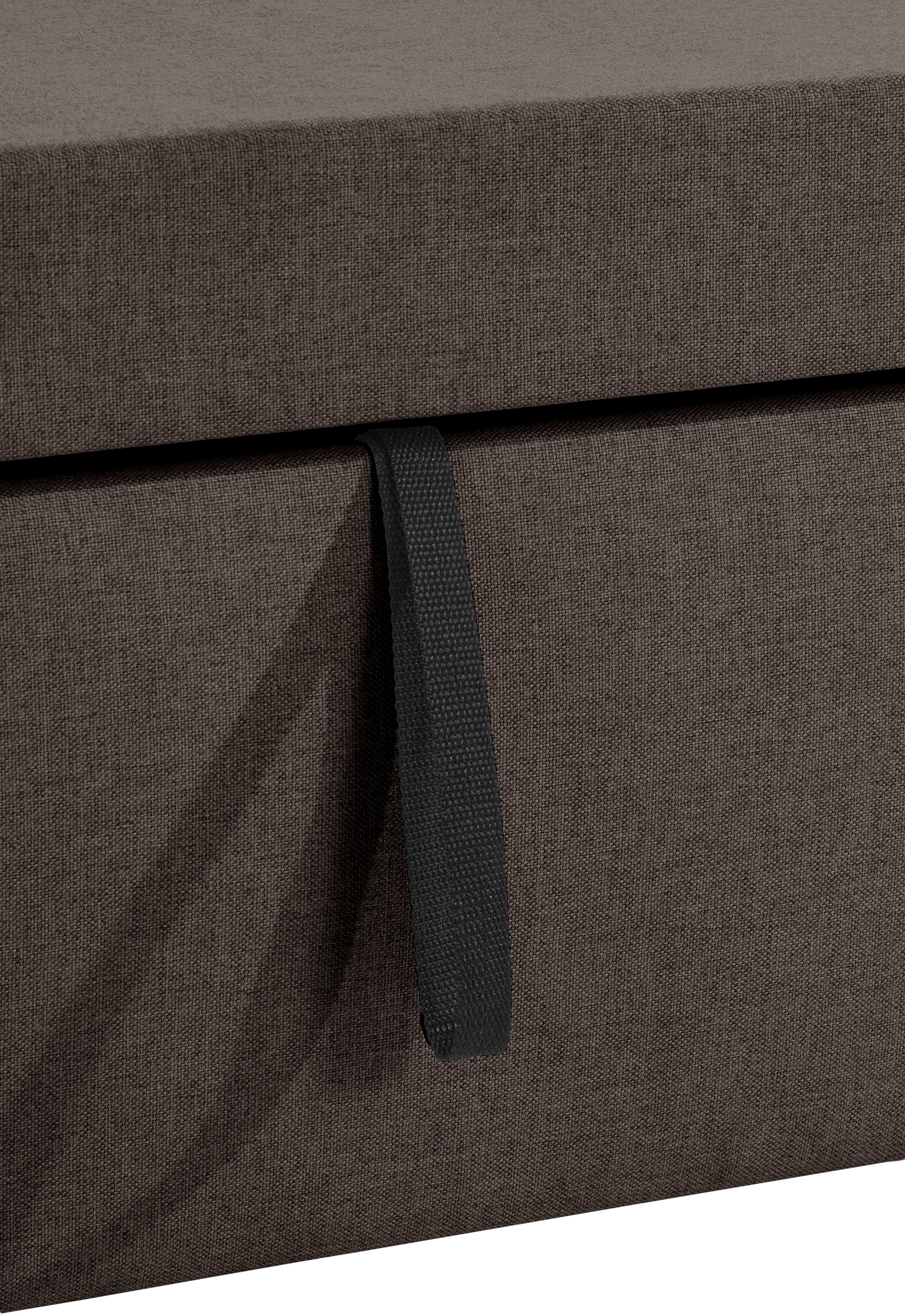 DOMO collection Ecksofa »Lagoa, moderne Sitzheftung, bequem und komfortabel, L-Form«, wahlweise mit Bettfunktion, frei im Raum stellbar, große Farbvielfalt