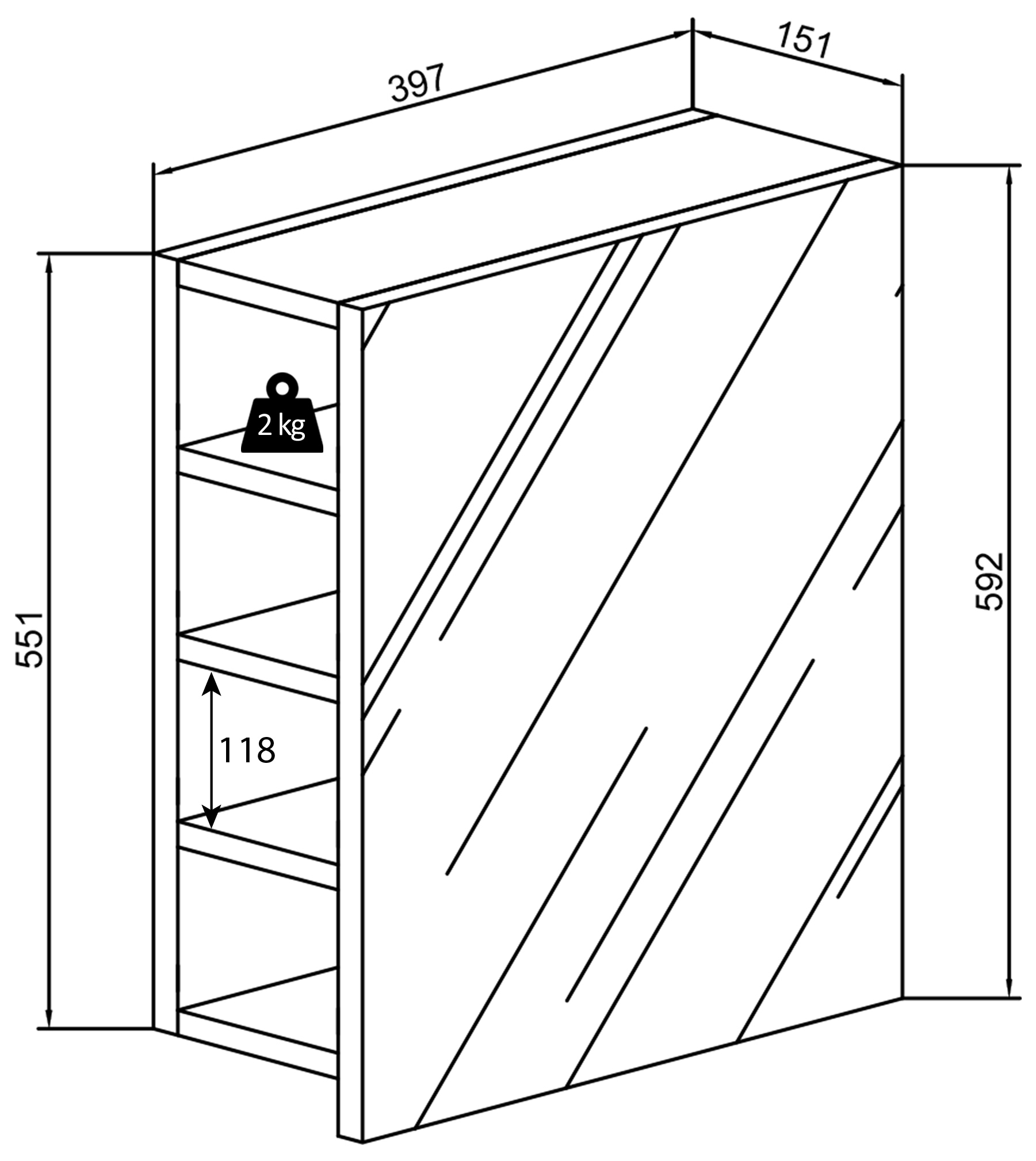 VCM Badspiegel »Badmöbel Spiegelschrank Spiegel Flandu L«