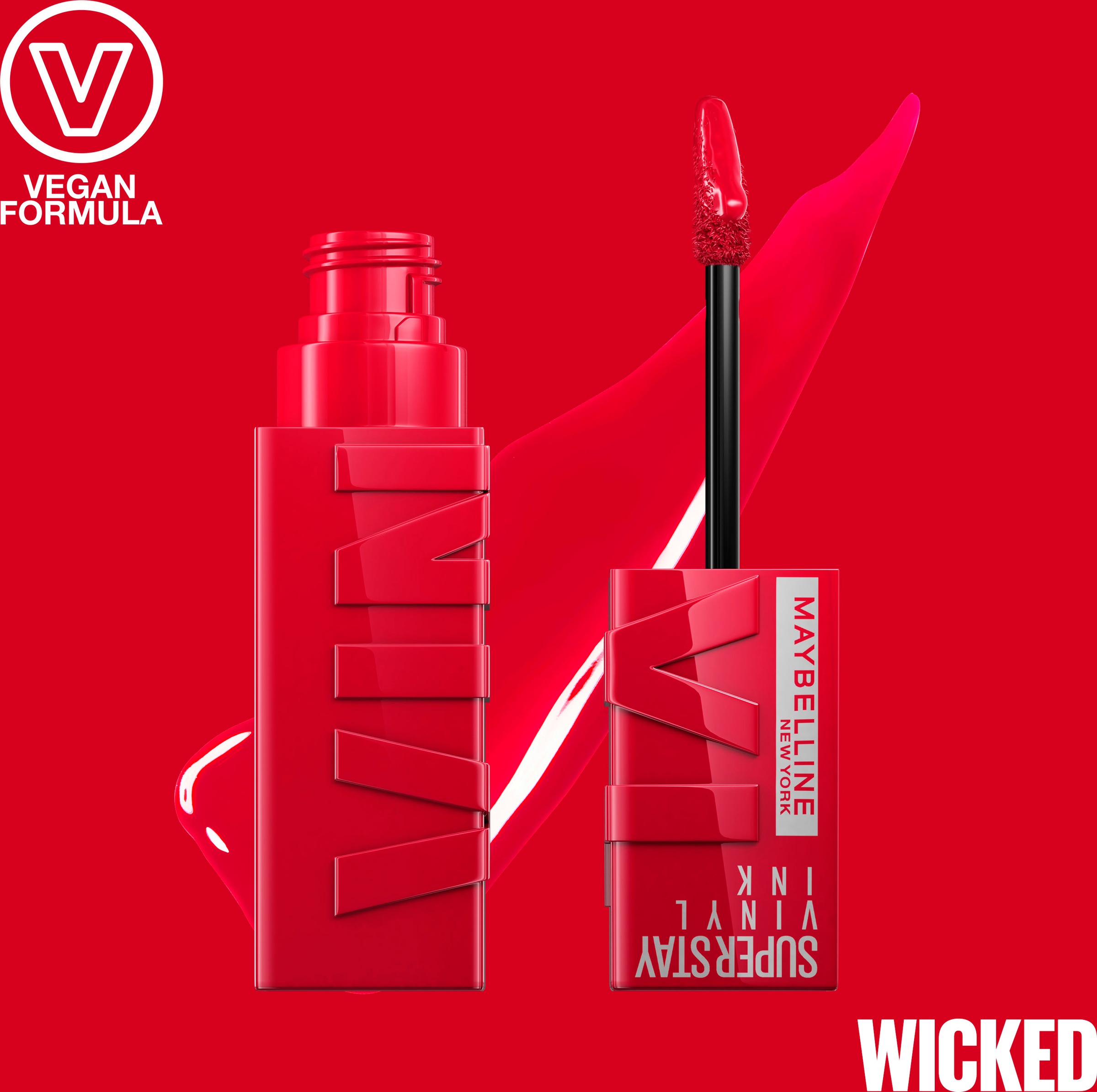 MAYBELLINE NEW YORK Lippenstift »Super Stay Vinyl Ink«, mit natürlichen Inhaltstoffen