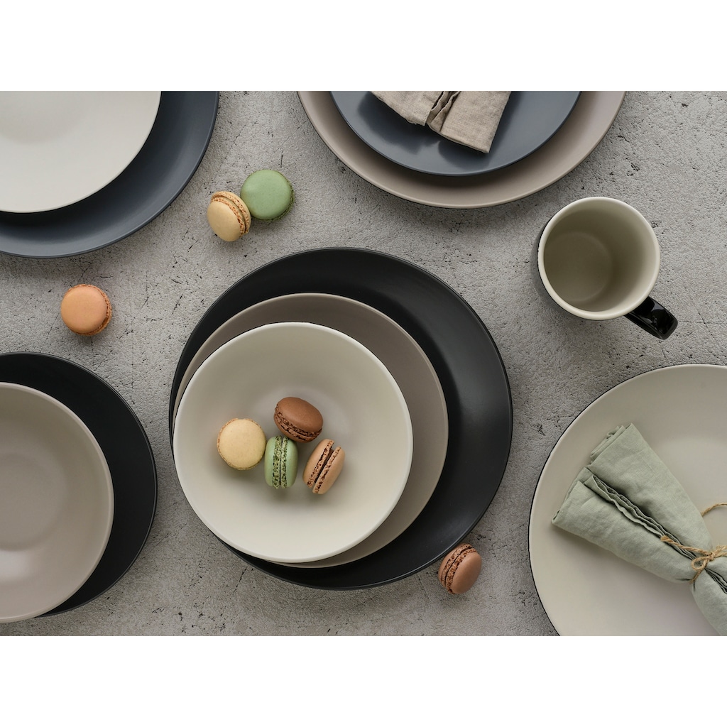 CreaTable Kombiservice »Geschirr-Set Very Cool«, (Set, 16 tlg., Kaffeeservice und Tafelservice im Set, für 4 Personen), Service, coole Farben, 16 Teile, für 4 Personen