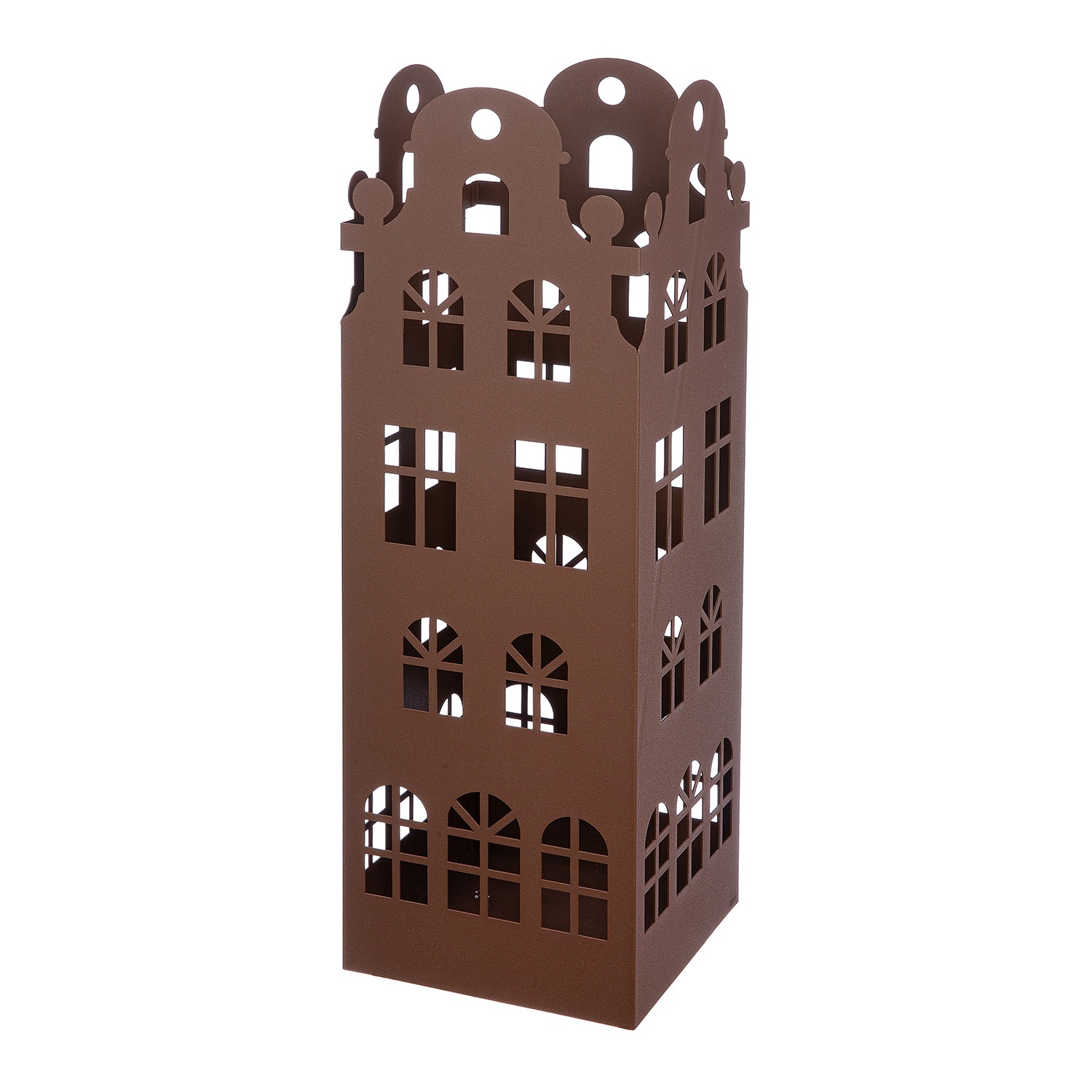 Casablanca by Gilde Kerzenhalter »Windlicht Stadtlichter,«, Metall dunkelbraun, BxH: 18x55 cm