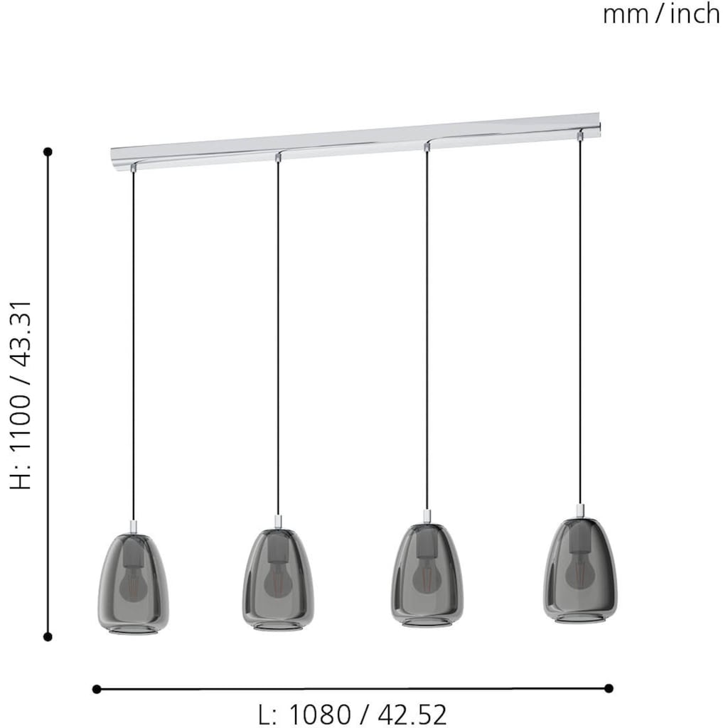 EGLO Hängeleuchte »ALOBRASE«, 4 flammig-flammig