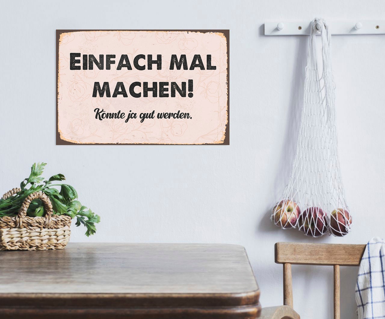 queence Metallbild "Einfach machen", Schriftzüge-Schriftzug, (1 St.), Stahl günstig online kaufen