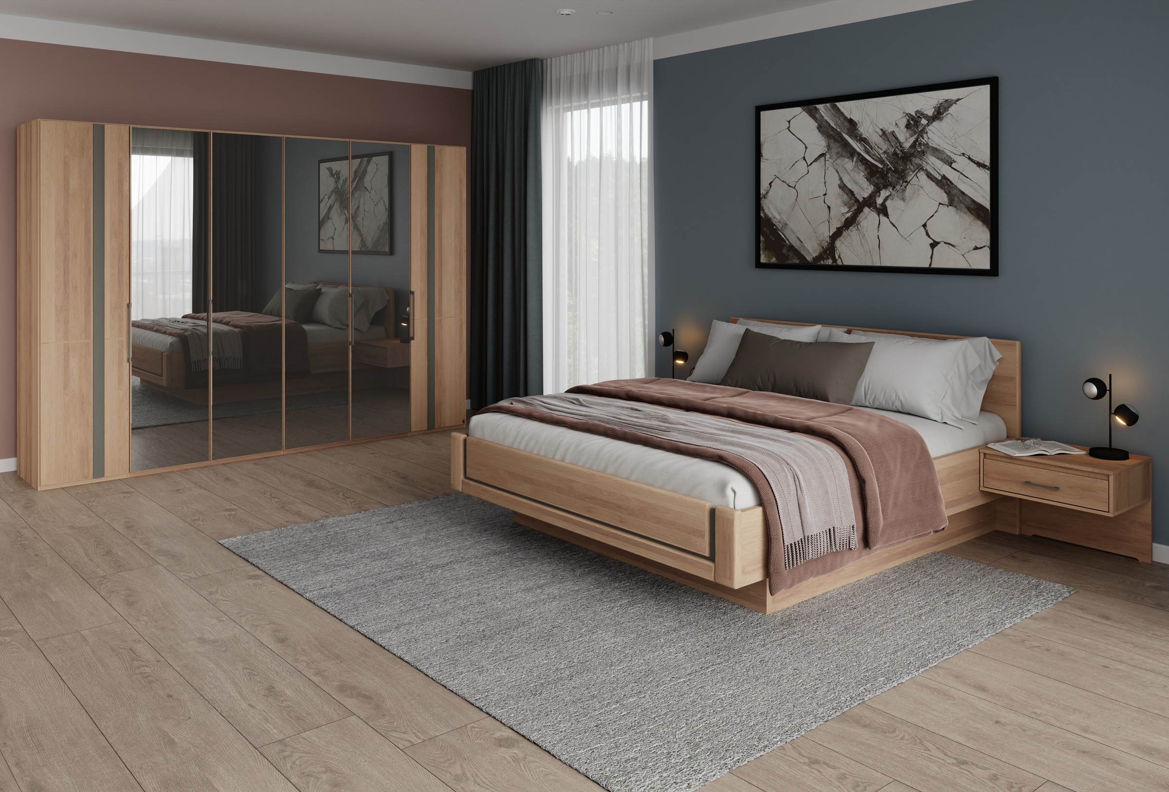 Musterring Schlafzimmer-Set "Sorrent, Kleiderschrank, Bett & Nachtkommoden, günstig online kaufen
