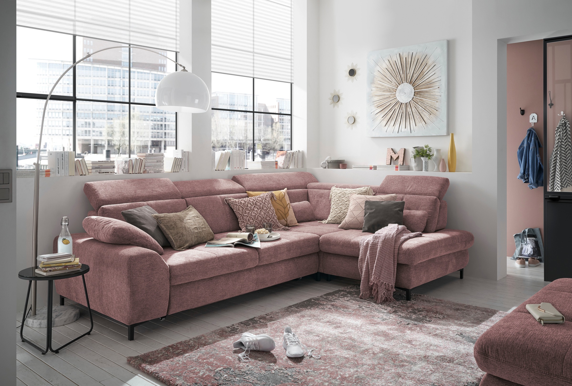 set one by Musterring Ecksofa "SO 3400 Sitzhöhe 47cm oder 49cm, Sitztiefe v günstig online kaufen