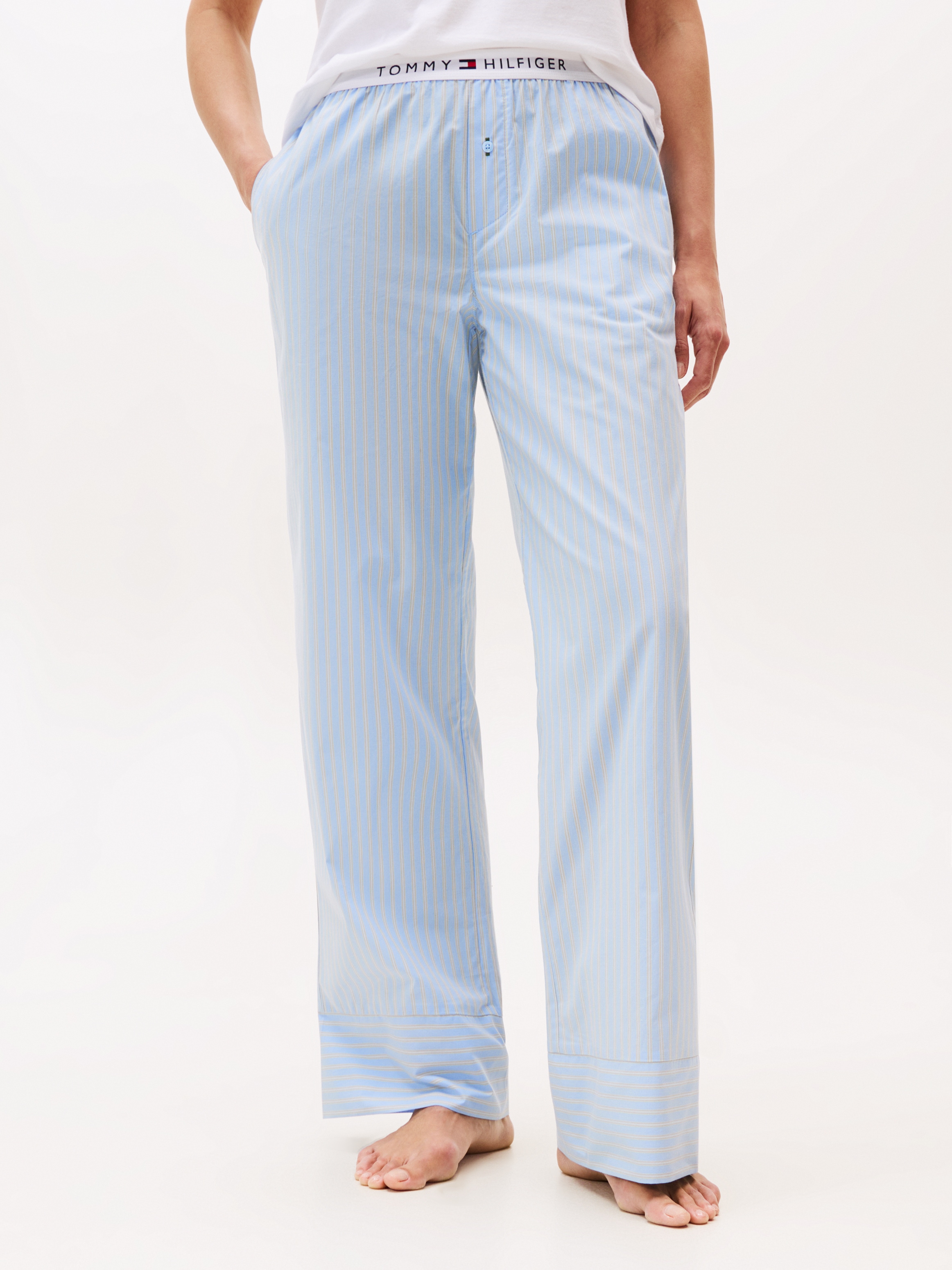 Tommy Hilfiger Underwear Loungehose "POPLIN PANTS", mit Streifenmuster, Log günstig online kaufen