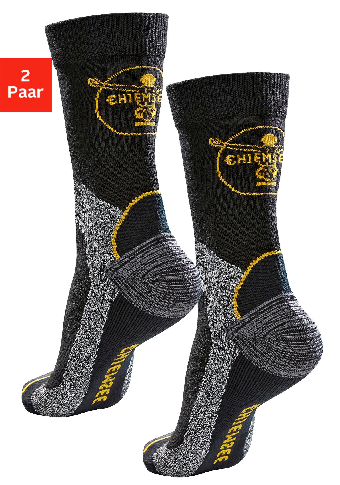 Chiemsee Wandersocken "Herren Sportsocken mit Wolle, Outdoor Socken" Packung, 2 Stk. tlg. mit gepolsterten Dämpfungszonen
