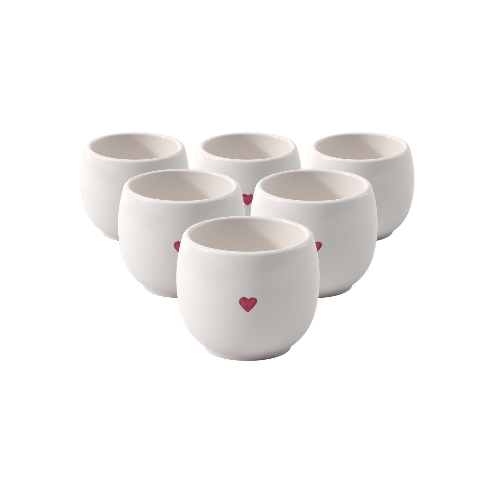 like. by Villeroy & Boch Eierbecher "Eierbecher With Love ø 5,3 cm 6er Set weiß" Spülmaschinengeeignet, Mikrowellengeeignet