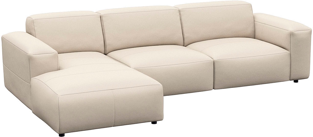 FLEXLUX Ecksofa "Lucera bequem und komfortabel durch hochwertigen Sitzaufba günstig online kaufen
